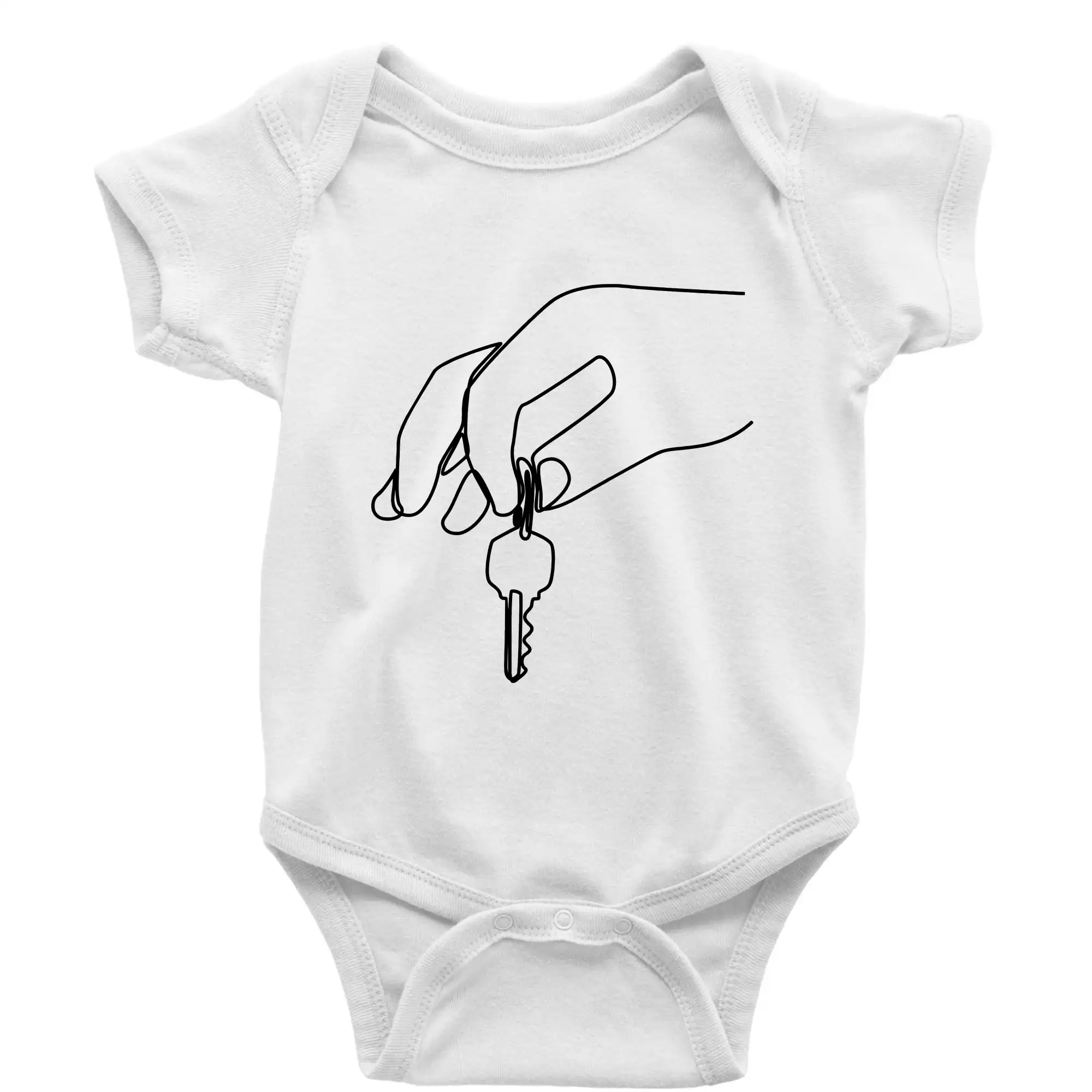 Klíče a ruka jedním tahem