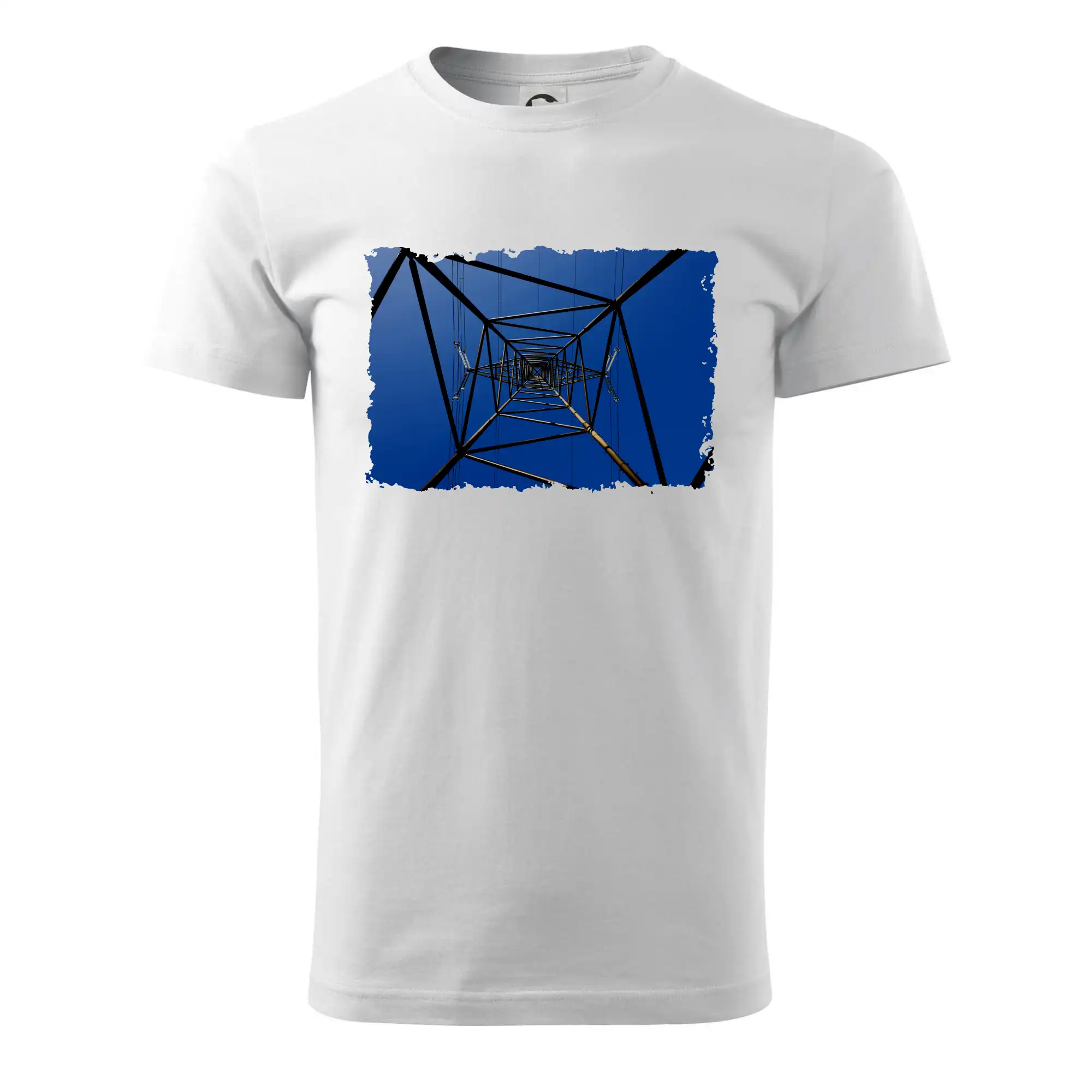 Stožár vysokého napětí zespodu