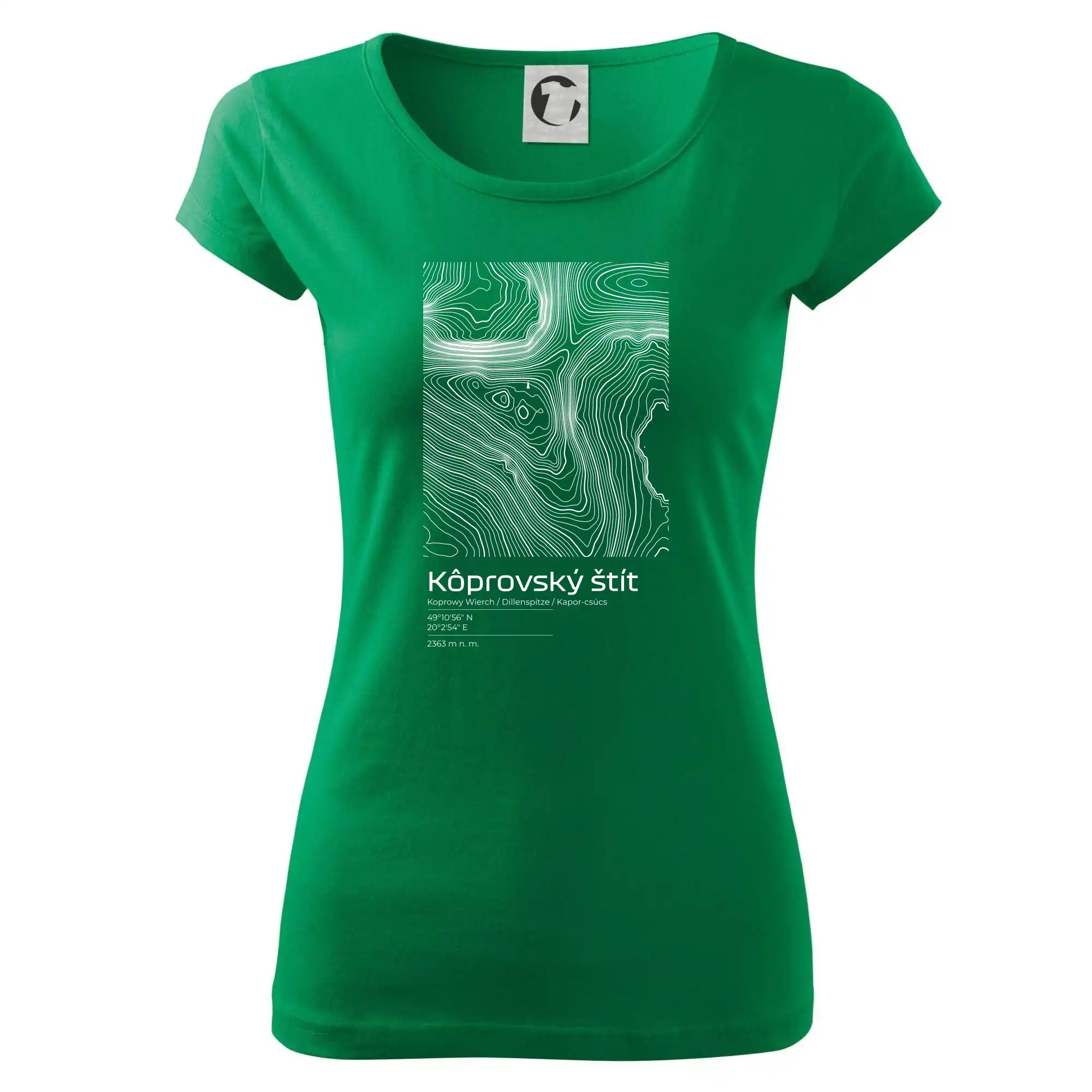 Kôprovský štít - vrstevnice v obdélníku