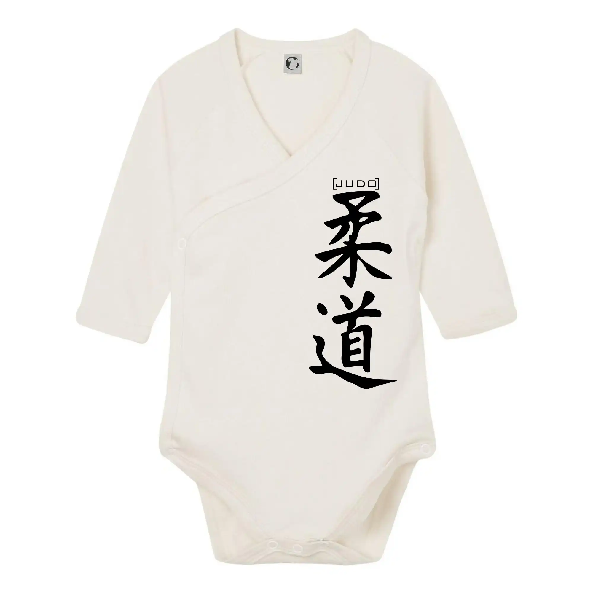 Tričká Judo - Judo nápis japan - Body zavinovacie s dlhým rukávom