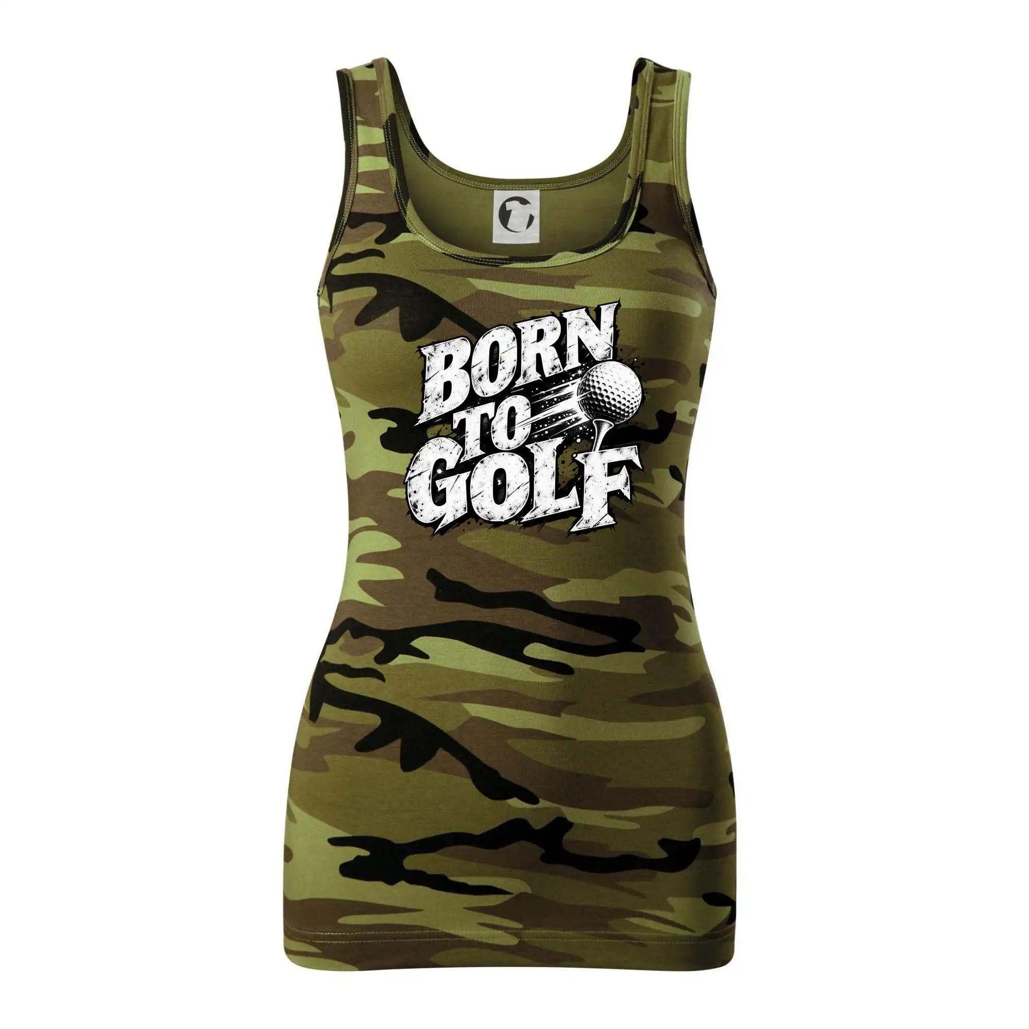 Born to golf černobílý drsný potisk