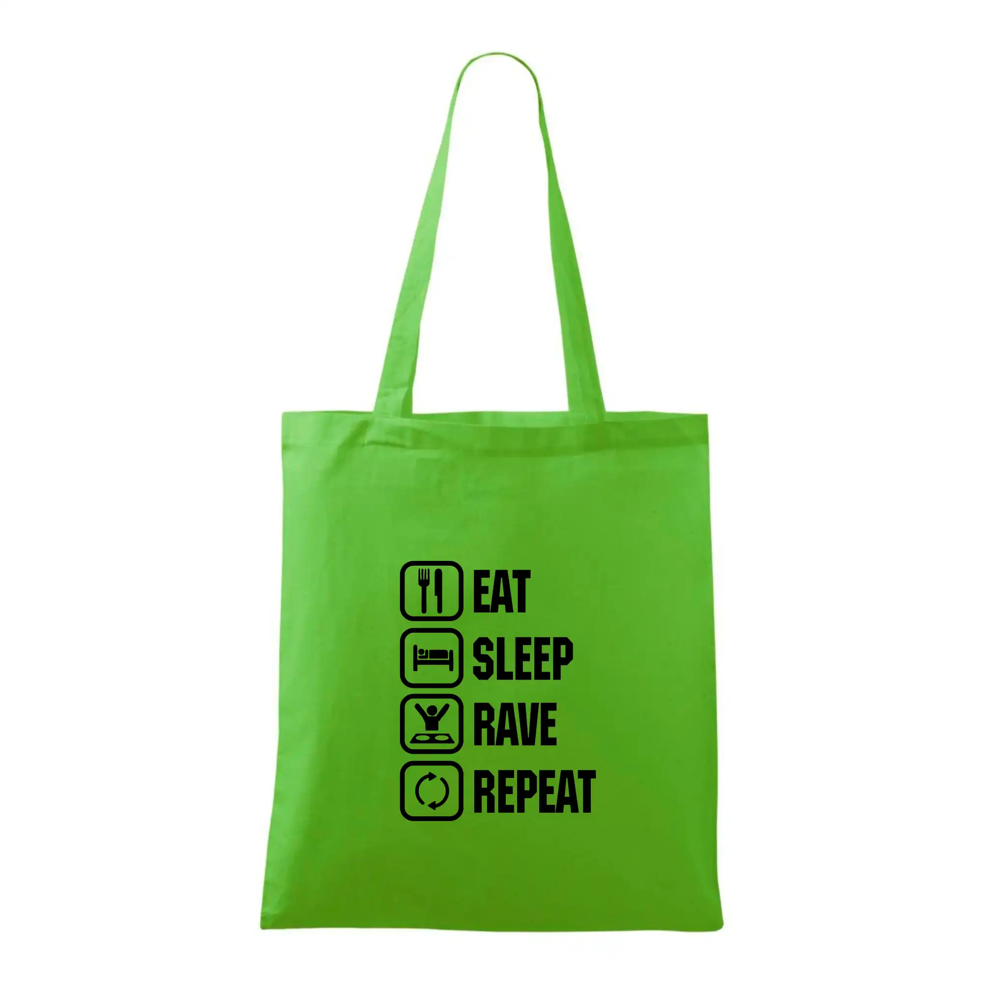Eat sleep repeat - Eat sleep rave repeat - Taška bavlnená
