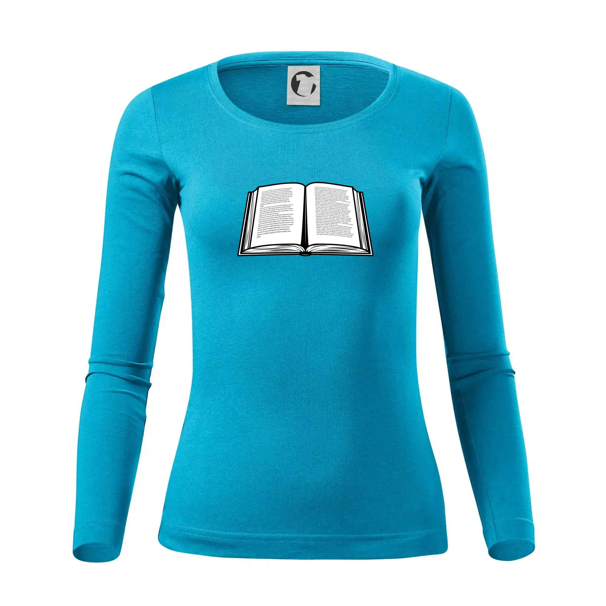 Kniha černobílá otevřená s textem