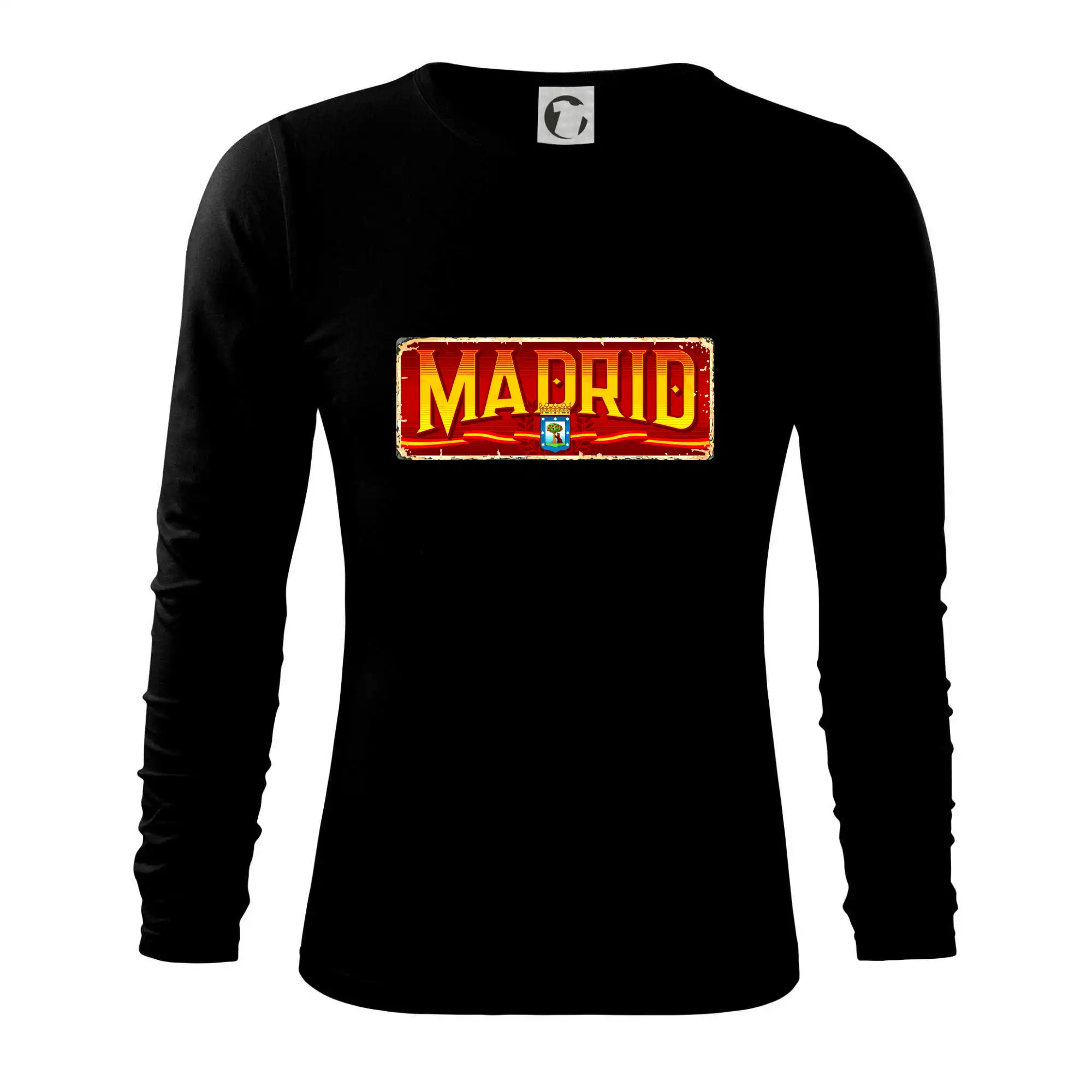 Ostatné mestá / miesta - Cedula stará Madrid - Tričko s dlhým rukávom FIT-T long sleeve