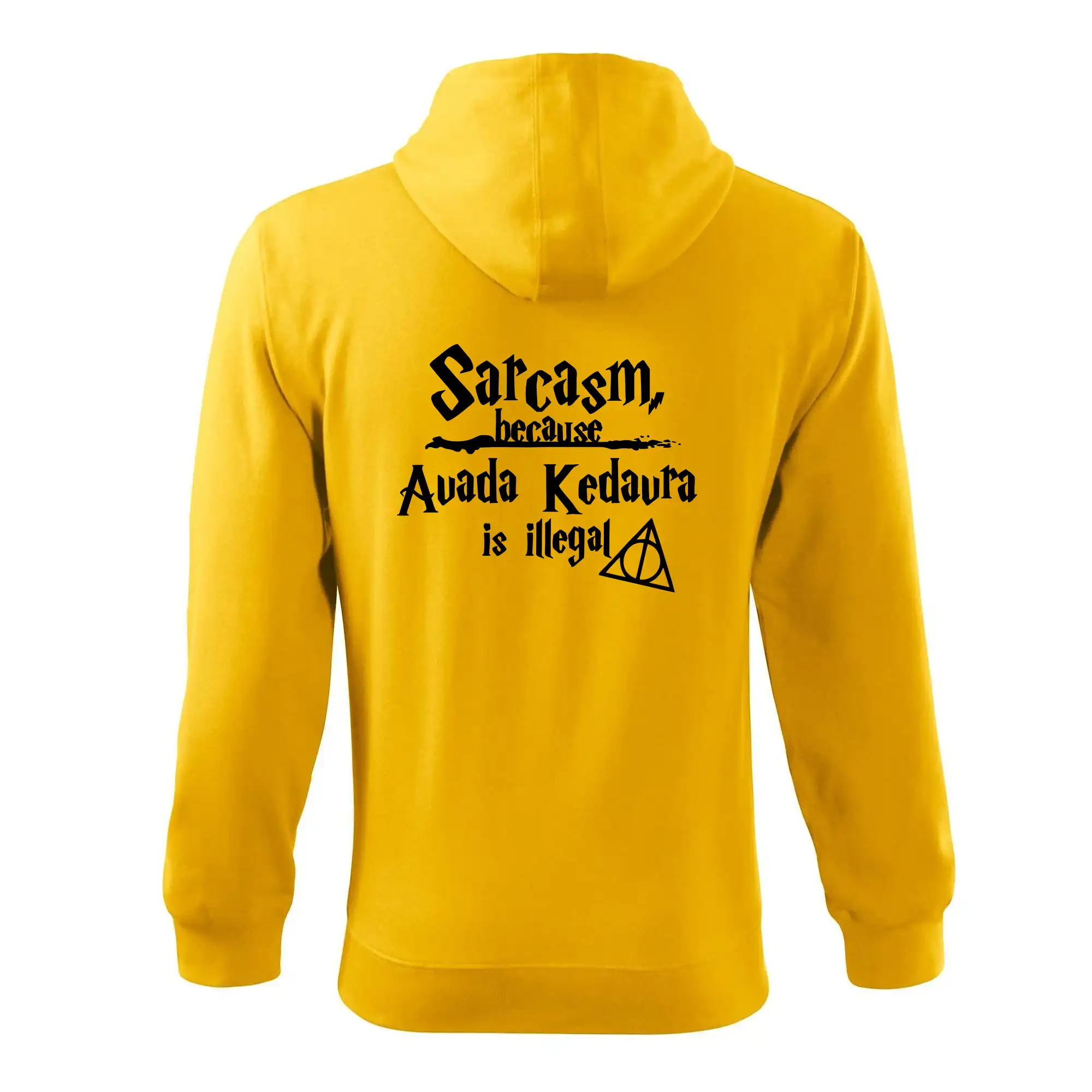 Filmové tričká - Harry - Sarcasm, because Avada Kedavra is illegal - Mikina s kapucňou na zips trendy zipper