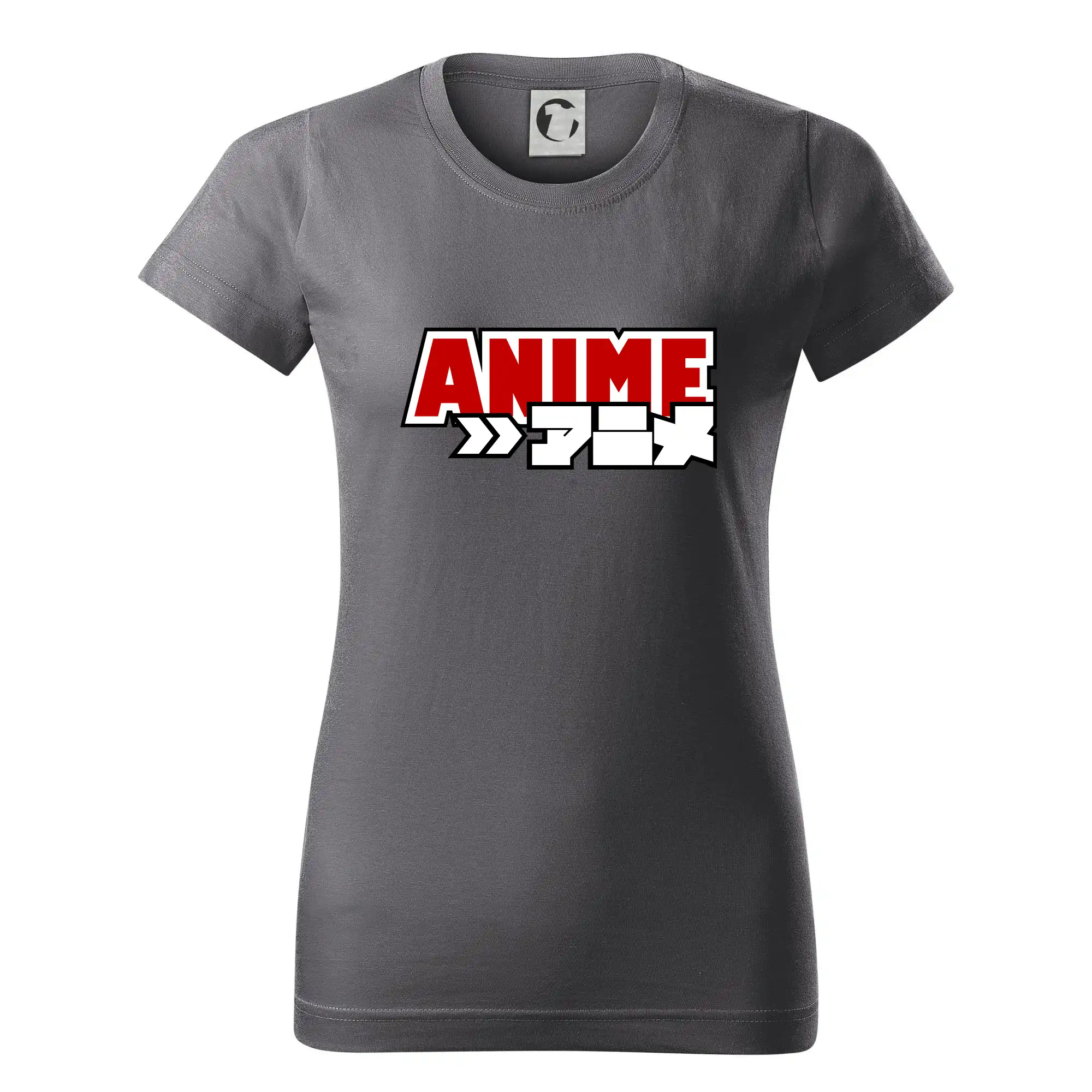 Ostatné nápisy - Anime nápis červený - Dámske tričko basic - ľahko voľnejšie a dlhšie