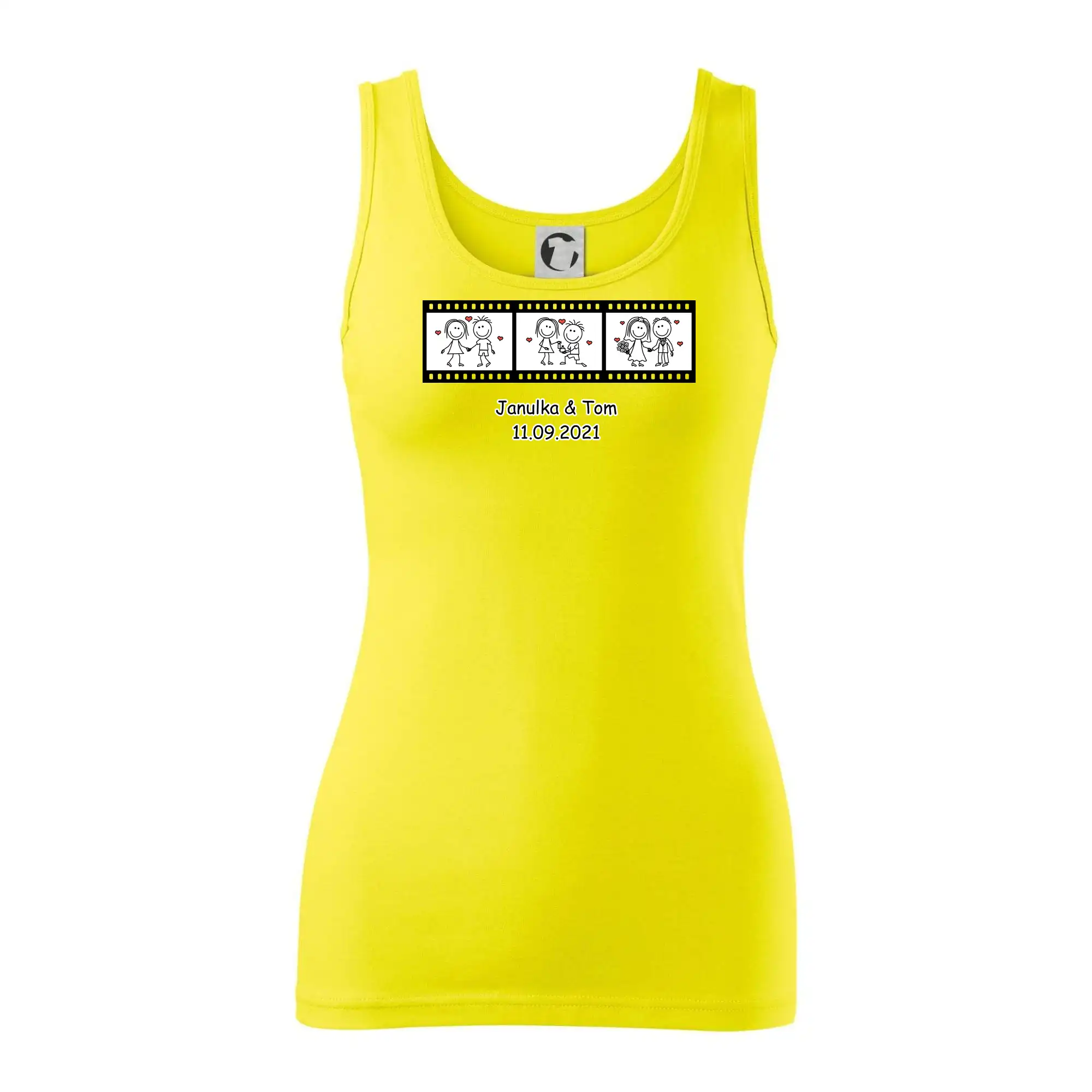 Svadobné tričká - Svadobný deň - váš nápis (Hana-creative) - Dámske tielko