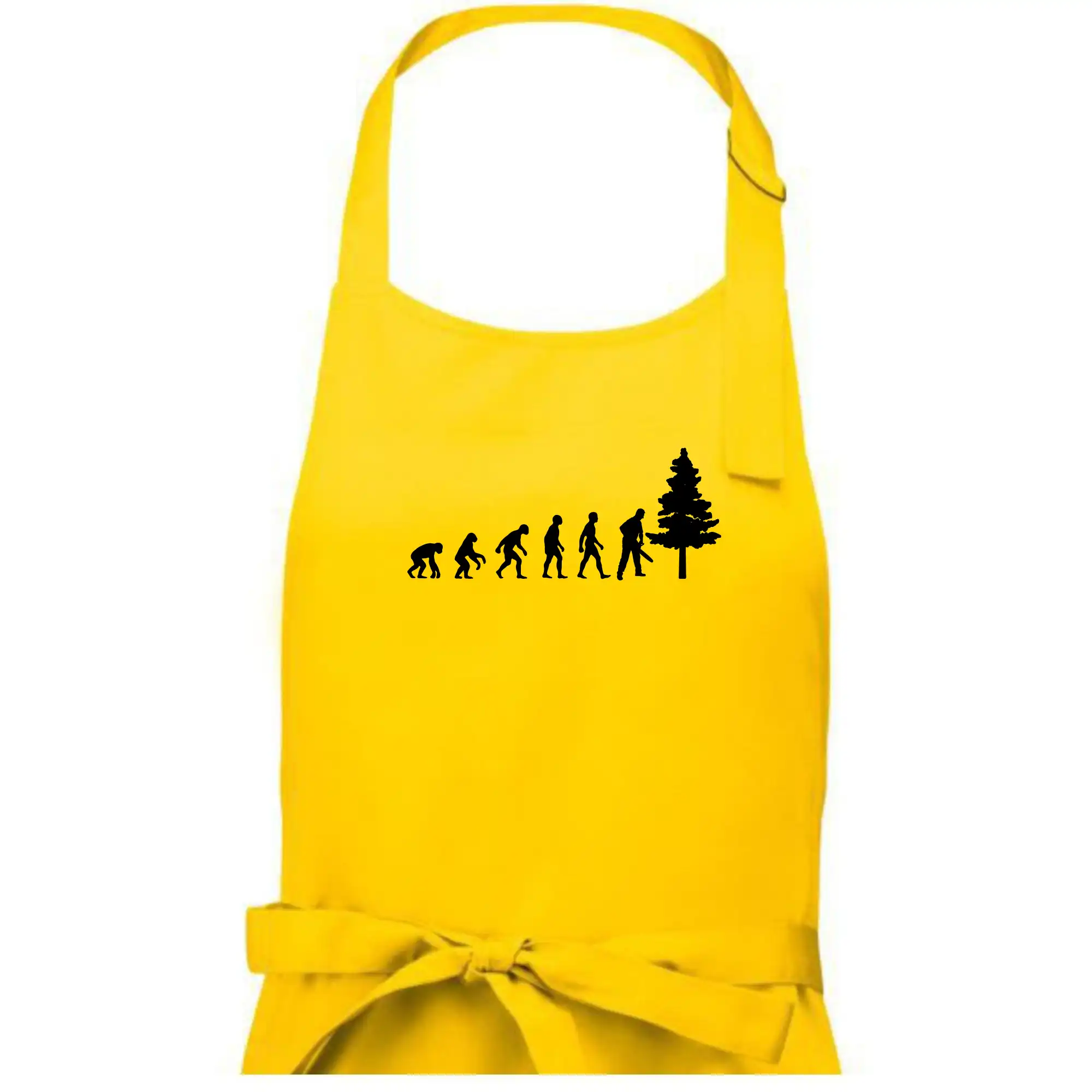 Evoluce dřevorubec - pila a strom