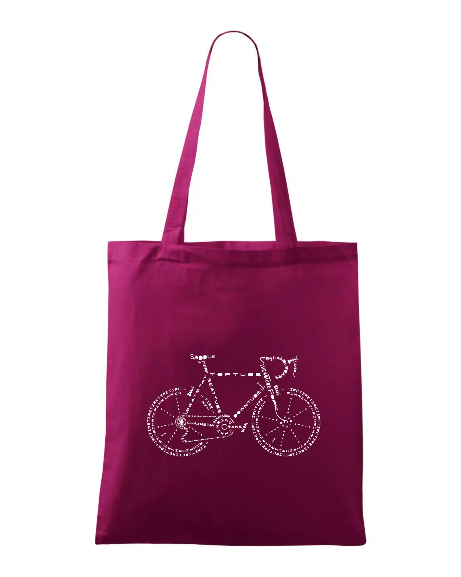 Tričko ako darček pre cyklistu - Bicykel názvy - Taška bavlnená