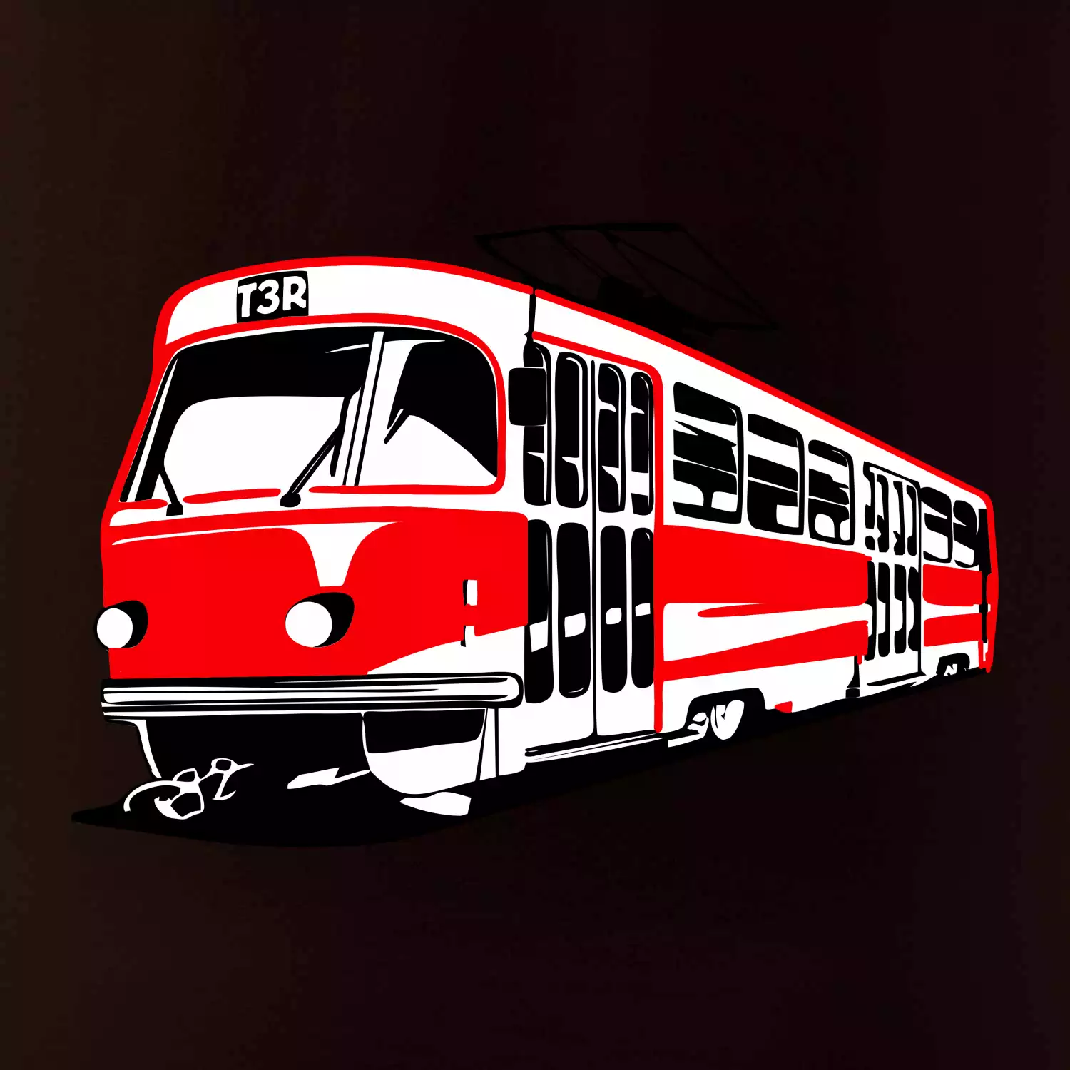 Tramvaj T3R barevná