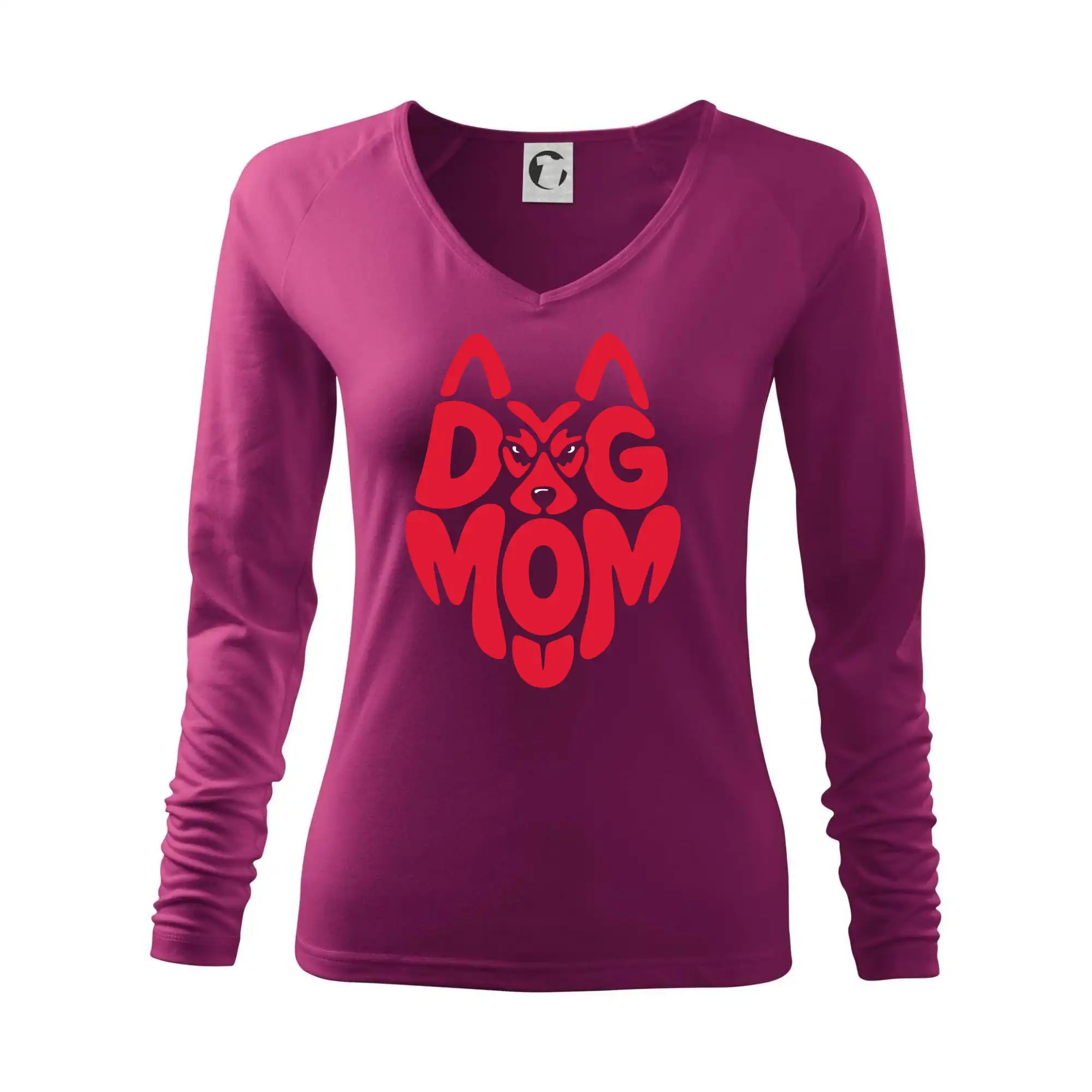 Dog mom nápis v hlavě