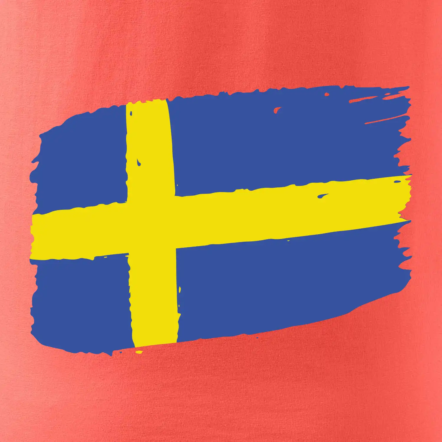 Švédsko vlajka štětkou
