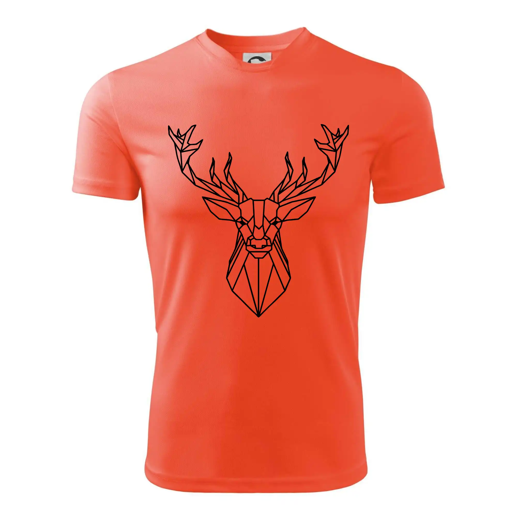 Geometrické zvieratá - Geometria - jeleň - Detské tričko športové