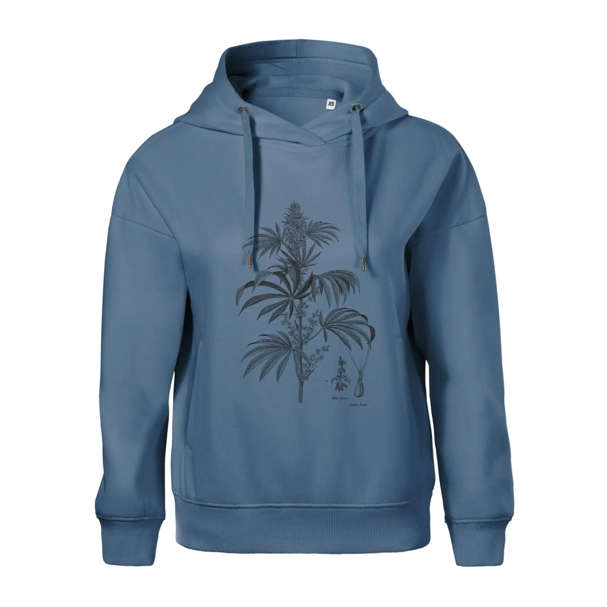 Konopí kytka černobílá