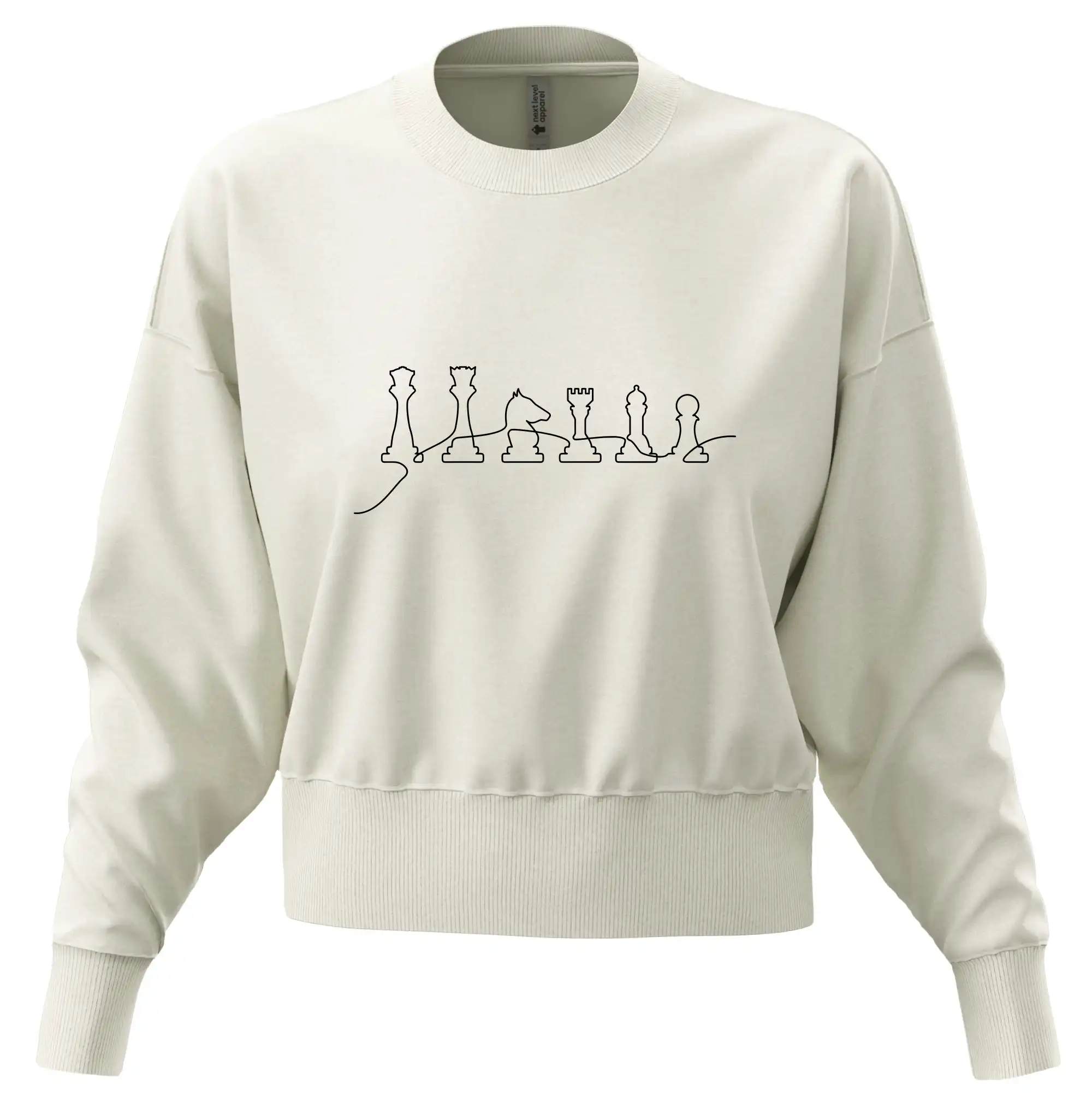 Šachové figurky v řadě - obrys