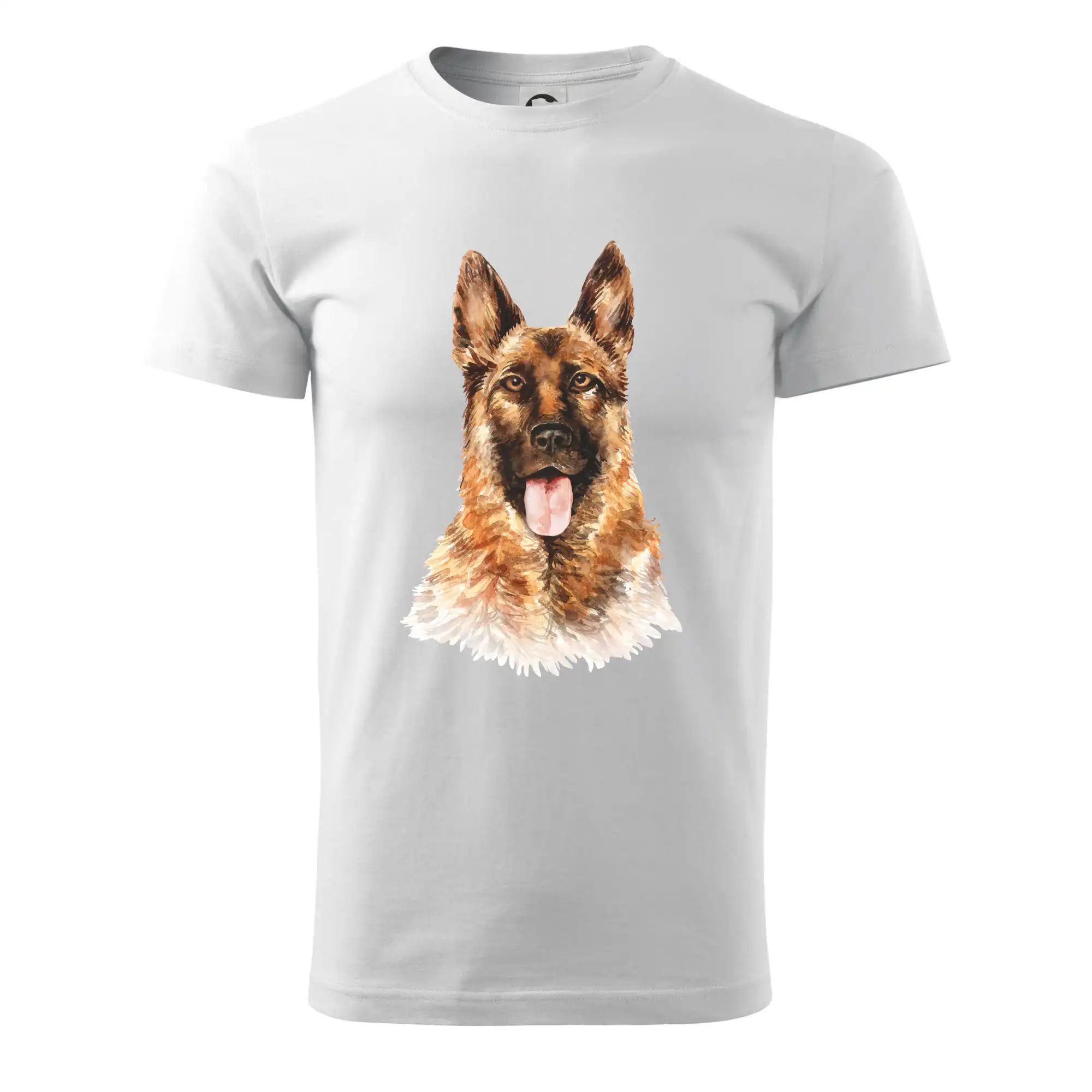 Nemecký ovčiak - German shepherd - vodová farba - Klasické pánske tričko vyššej gramáže