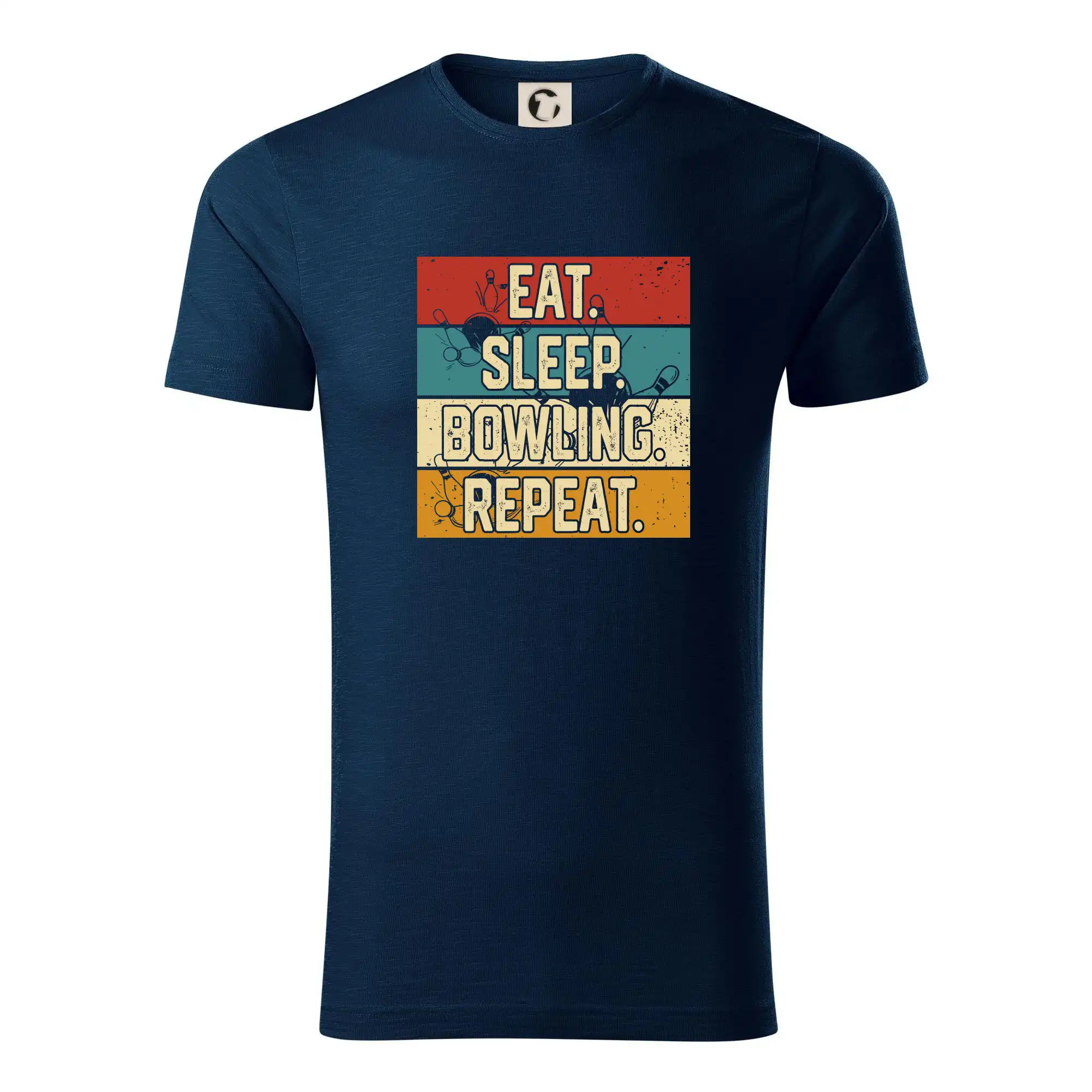 Tričká Bowling - Eat Sleep Bowling Repeat - Tričko z organickej bavlny