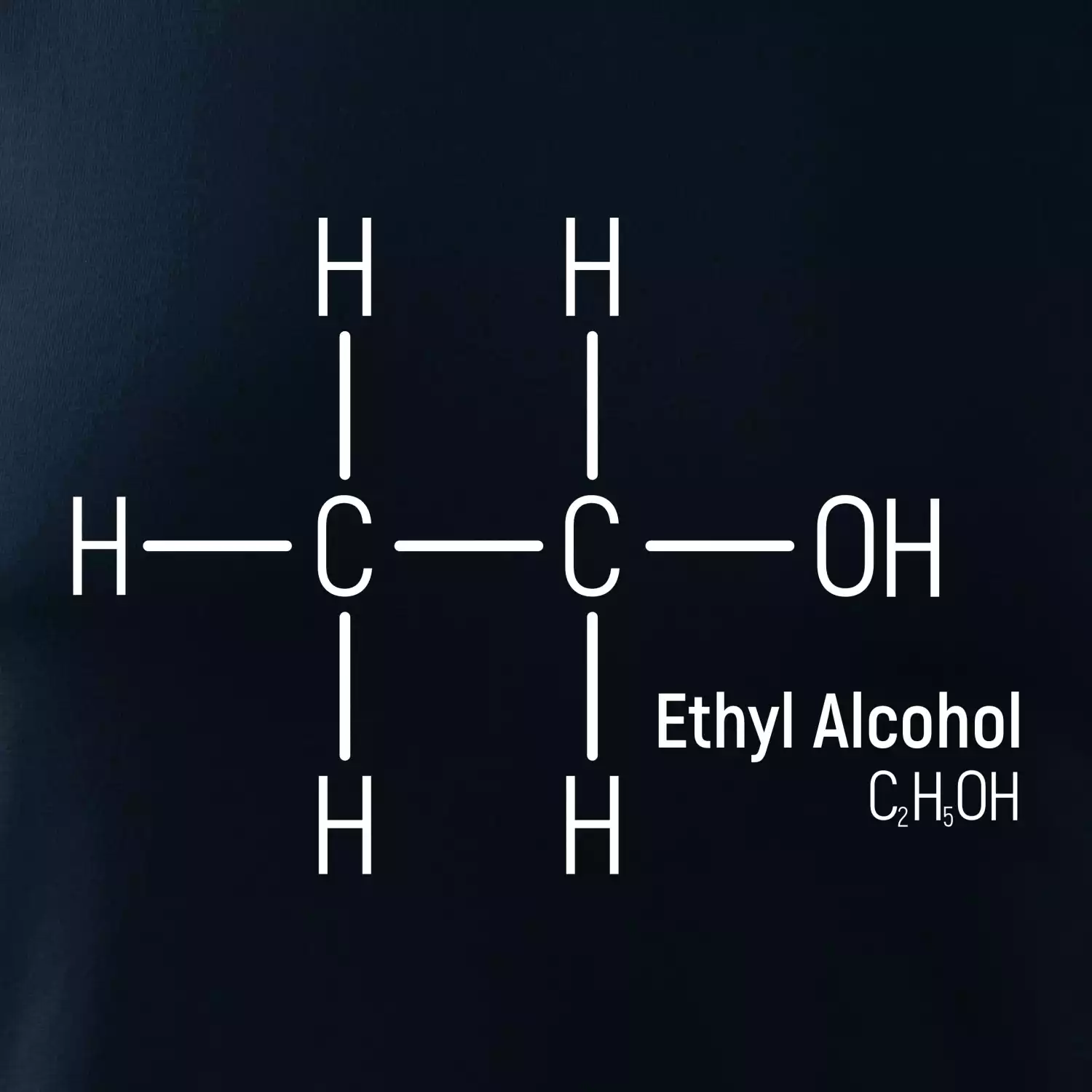 Molekulární struktura Ethanol