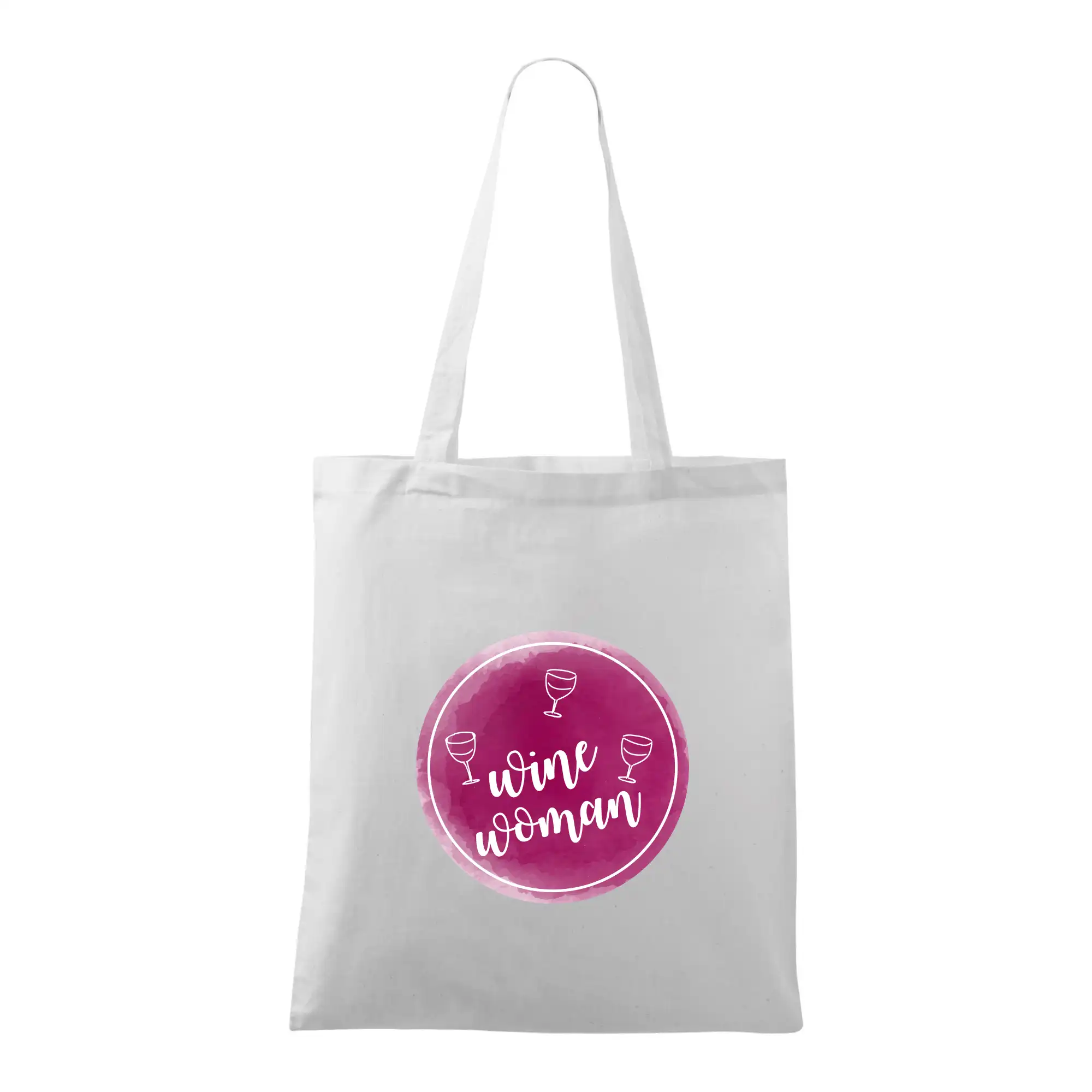 Vtipná tričká s tematikou vína - Wine woman - Taška bavlnená