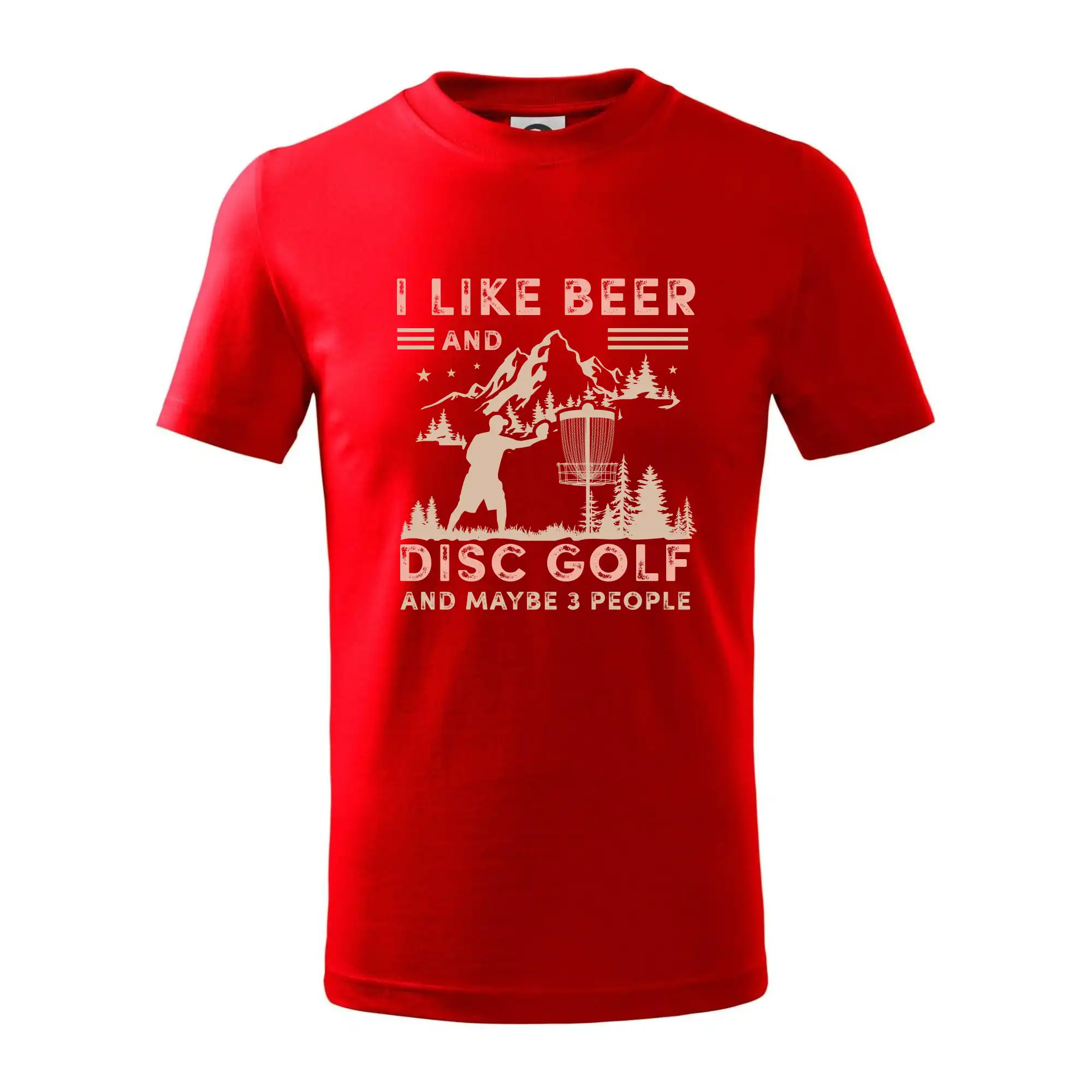 I like beer and disc golf - Tričko detské bavlnené