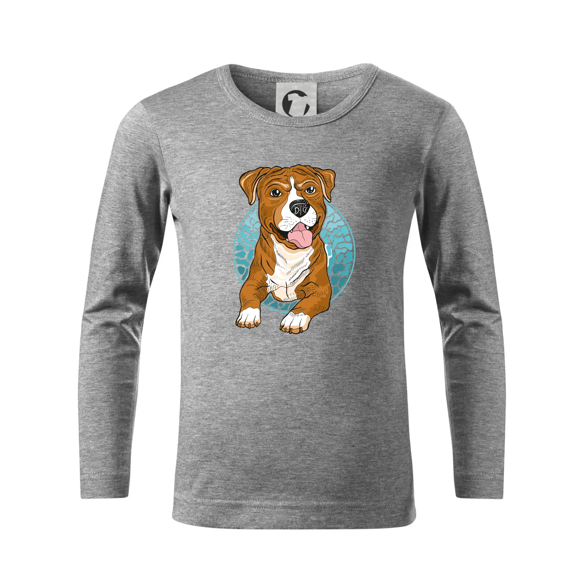 Americký staford kreslený v kolečku (Pecka design)