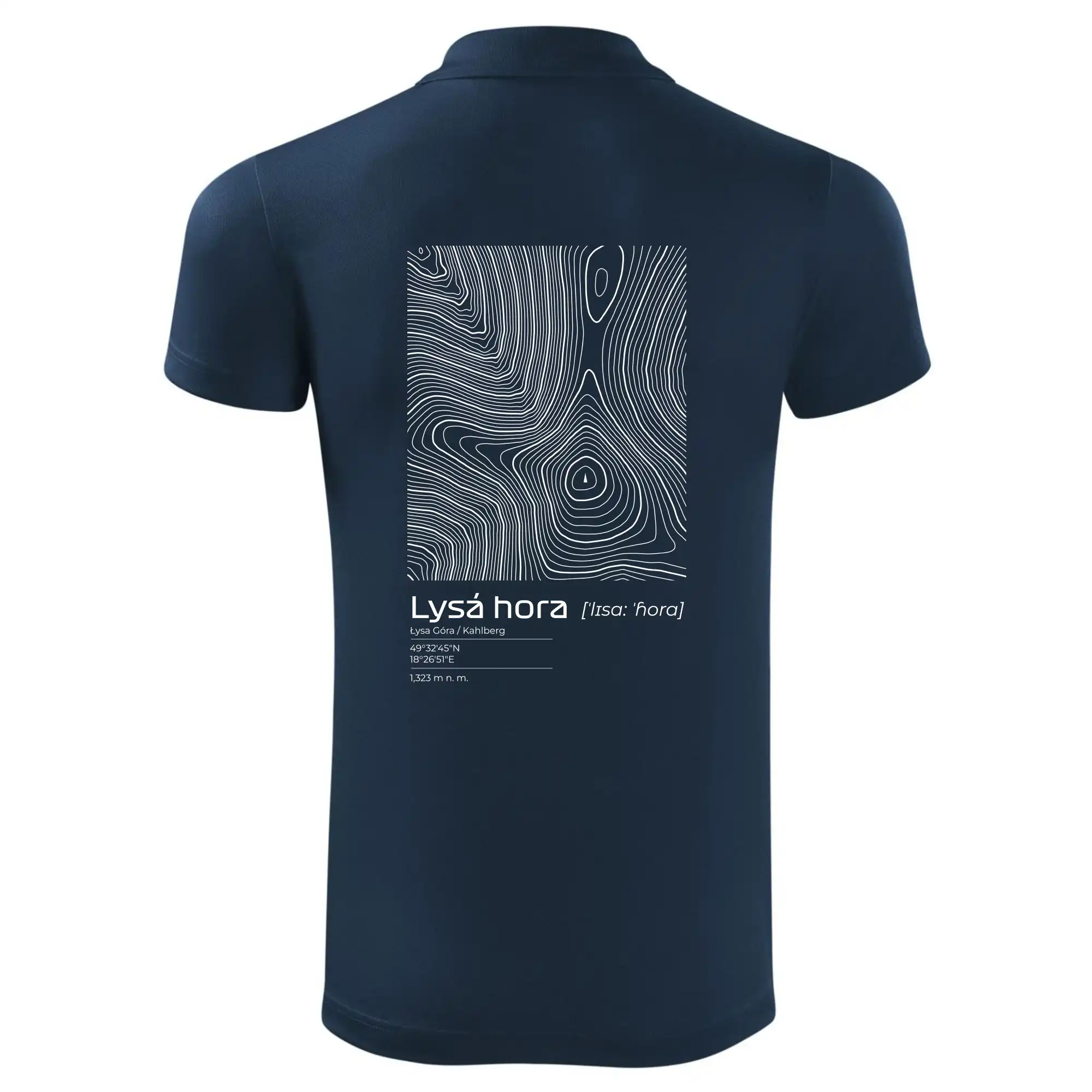 Lysá hora - vrstevnice v obdélníku