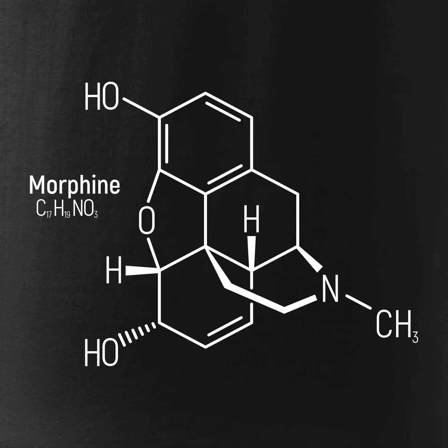 Molekulární struktura Morfin