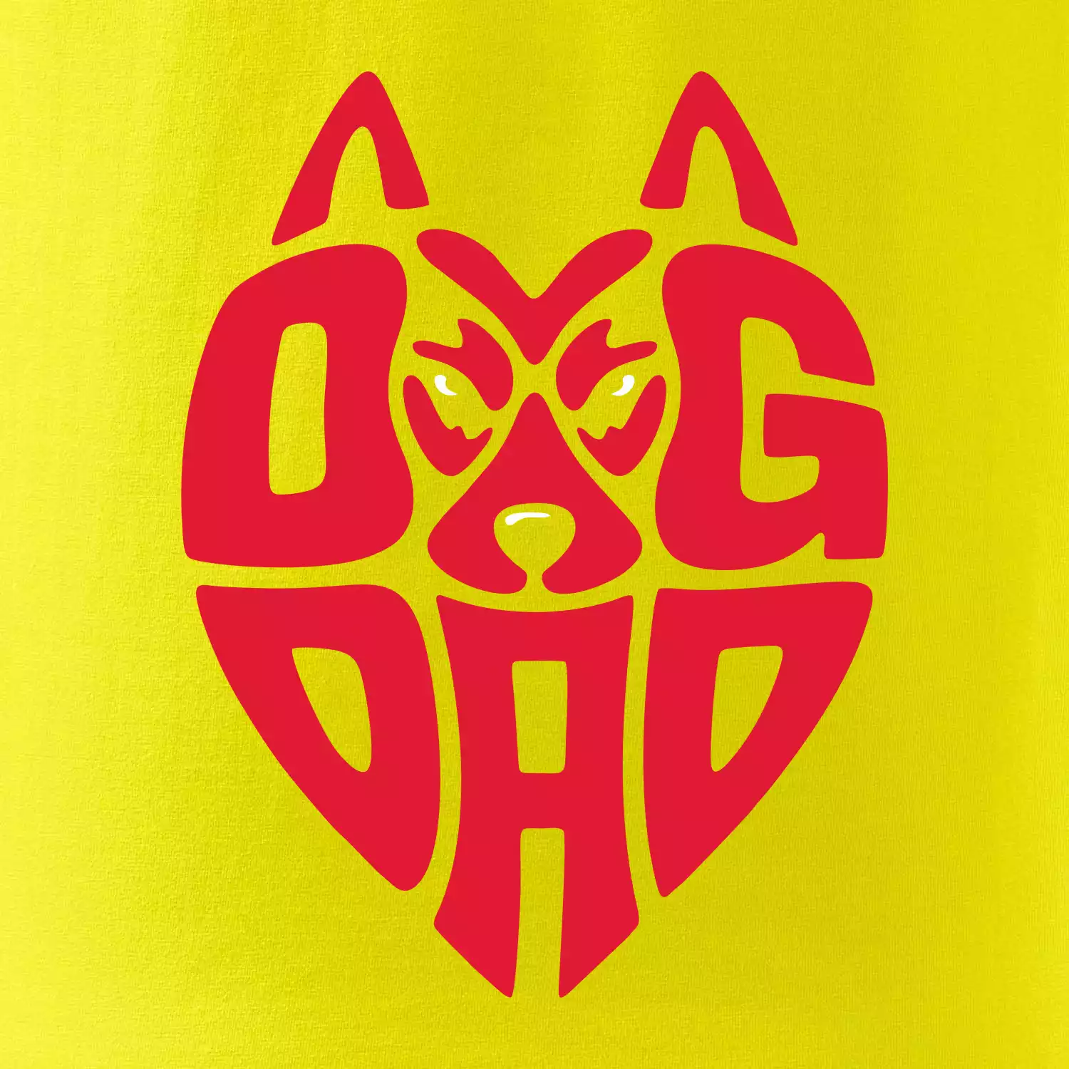 Dog dad nápis v hlavě