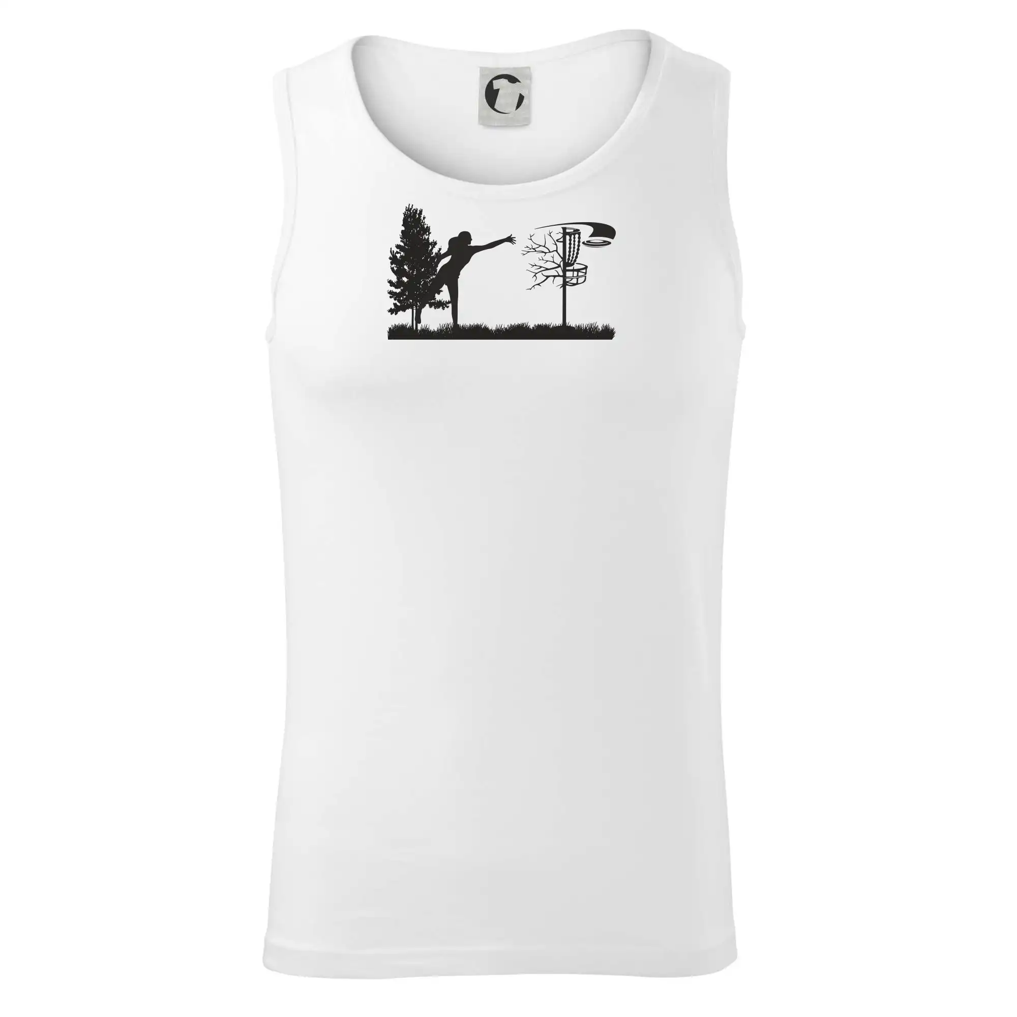 Disc golf - žena černý obrázek