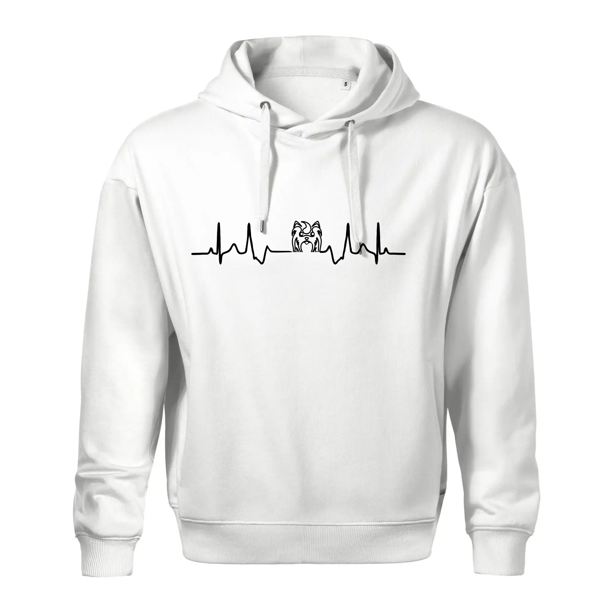 Ši-tzu - Shih-tzu ekg hlava - Oversized mikina pánska Moon - kratšia + širšia