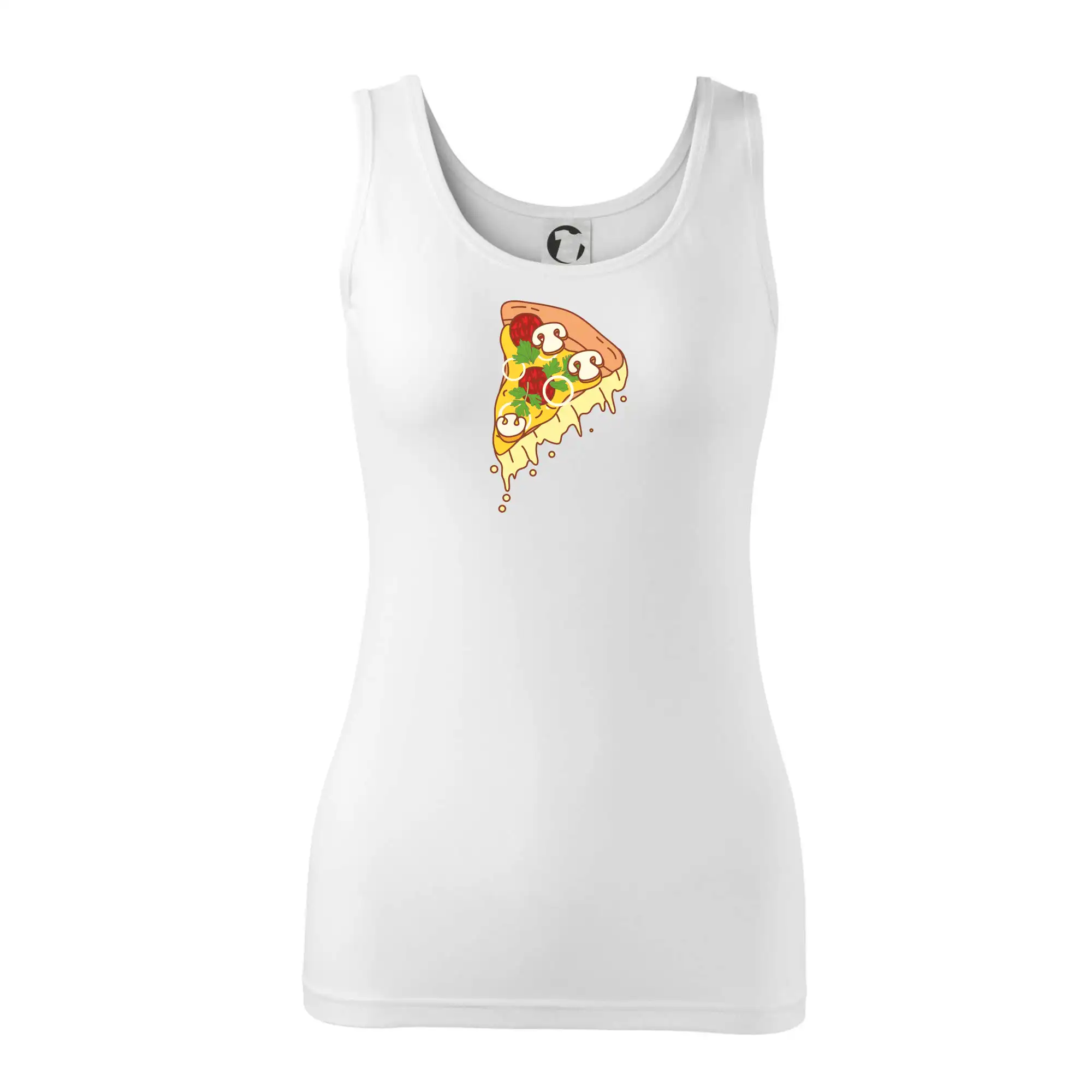 Tričká pre zamilovaných - Pizza + Pizza kousek - Dámske tielko