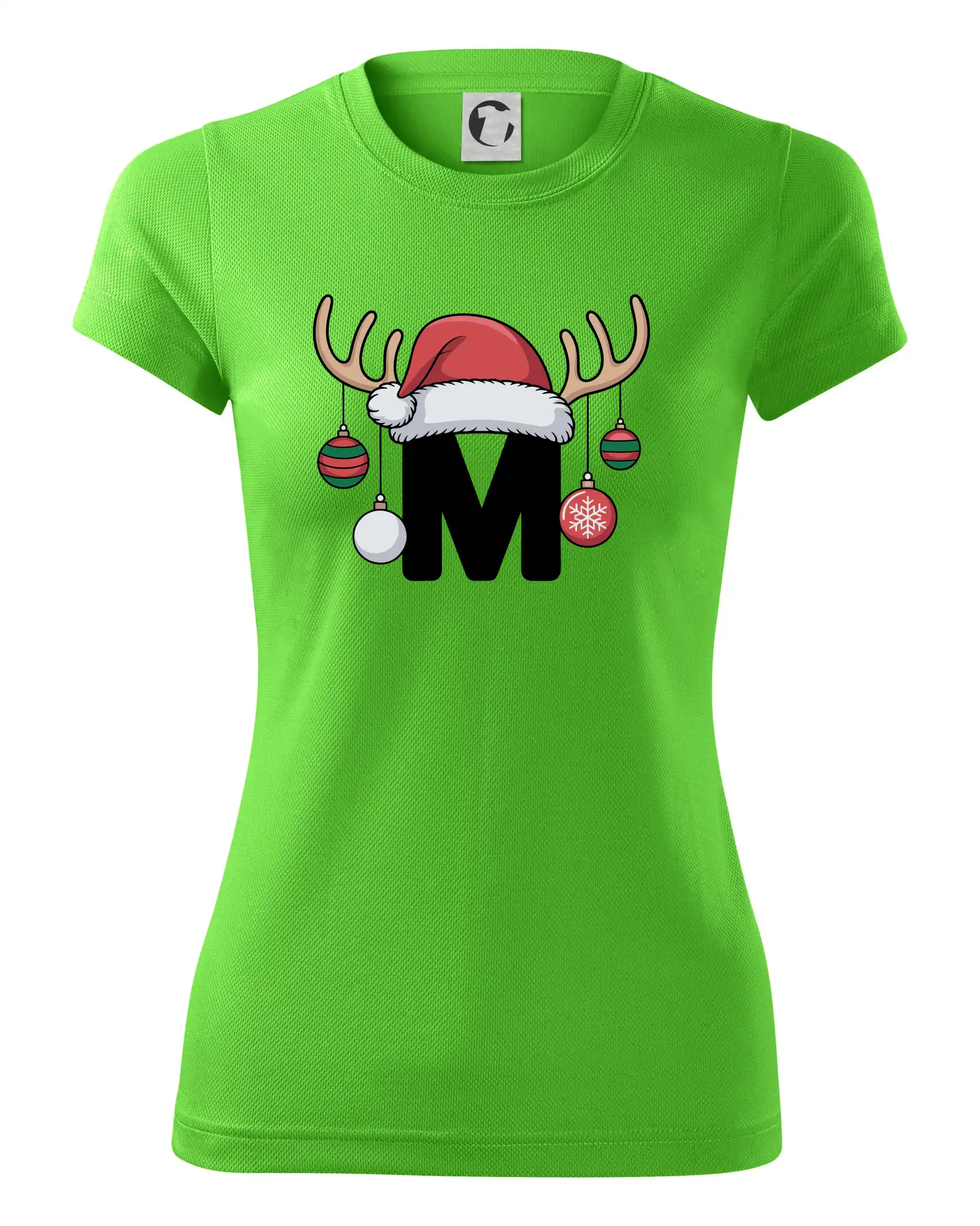 Vanoční rodinná trička - písmeno a čepice