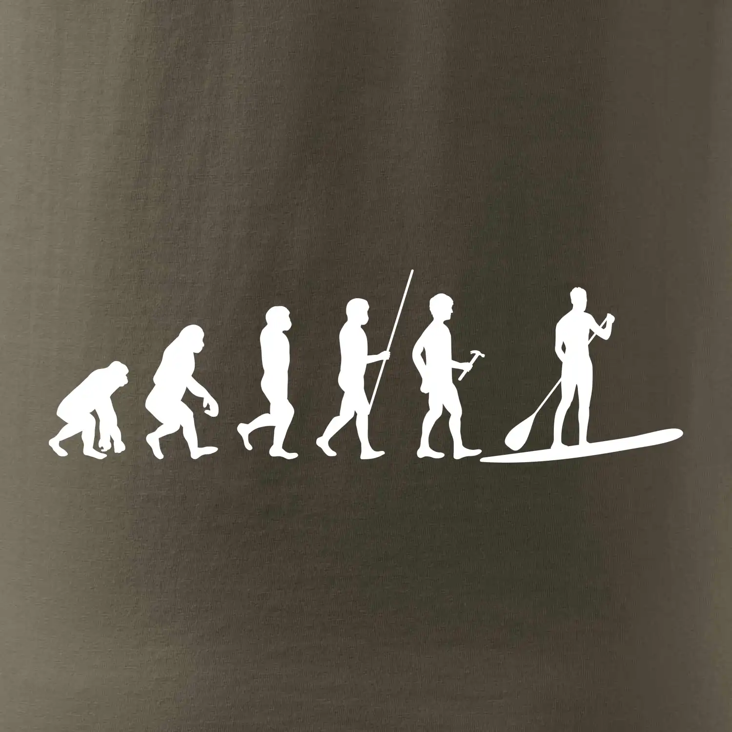 Evoluce paddleboard muž