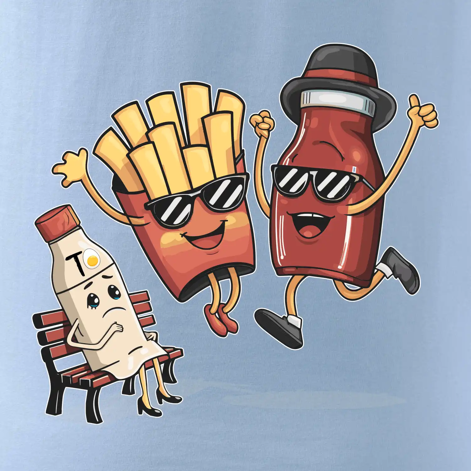 Souboj o hranolky kečup tatarka