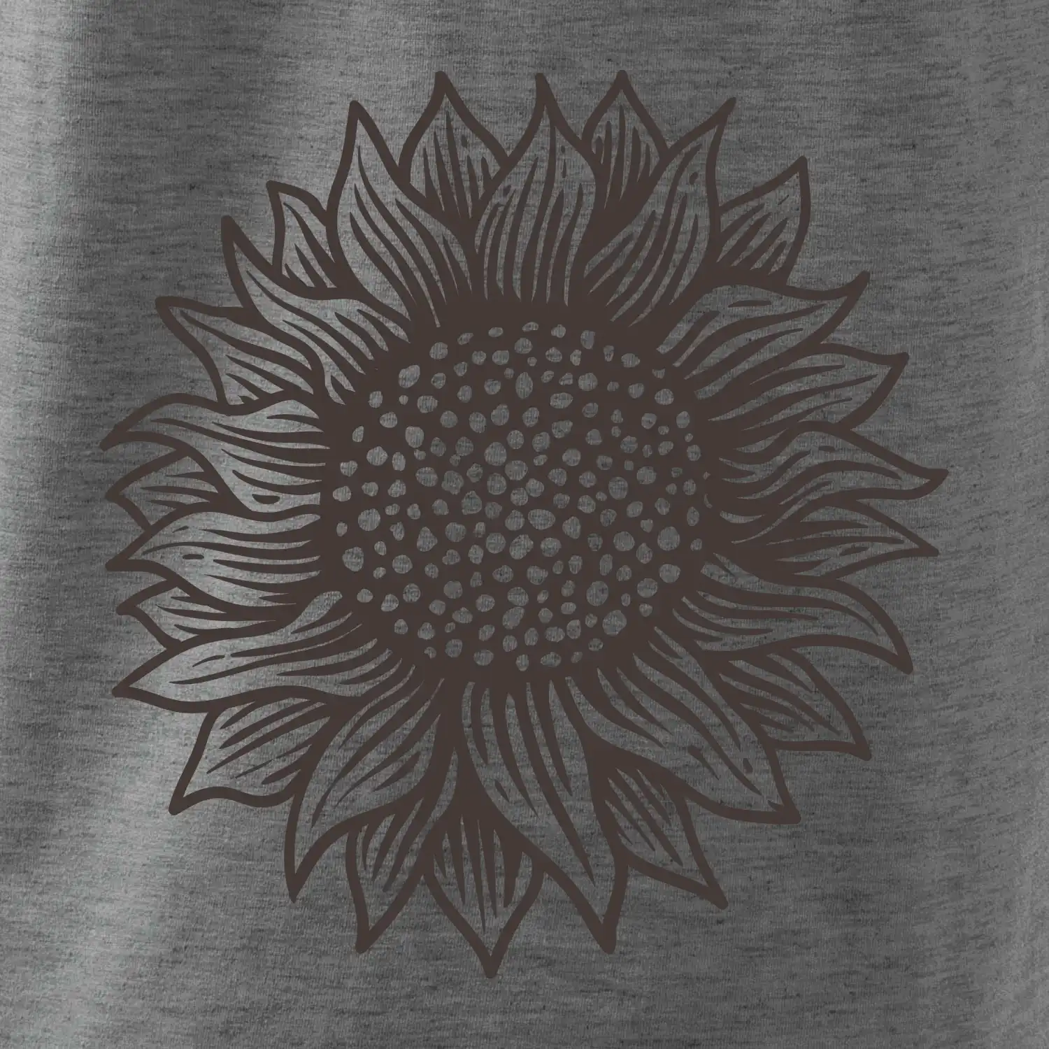 Slunečnice kreslená černobílá