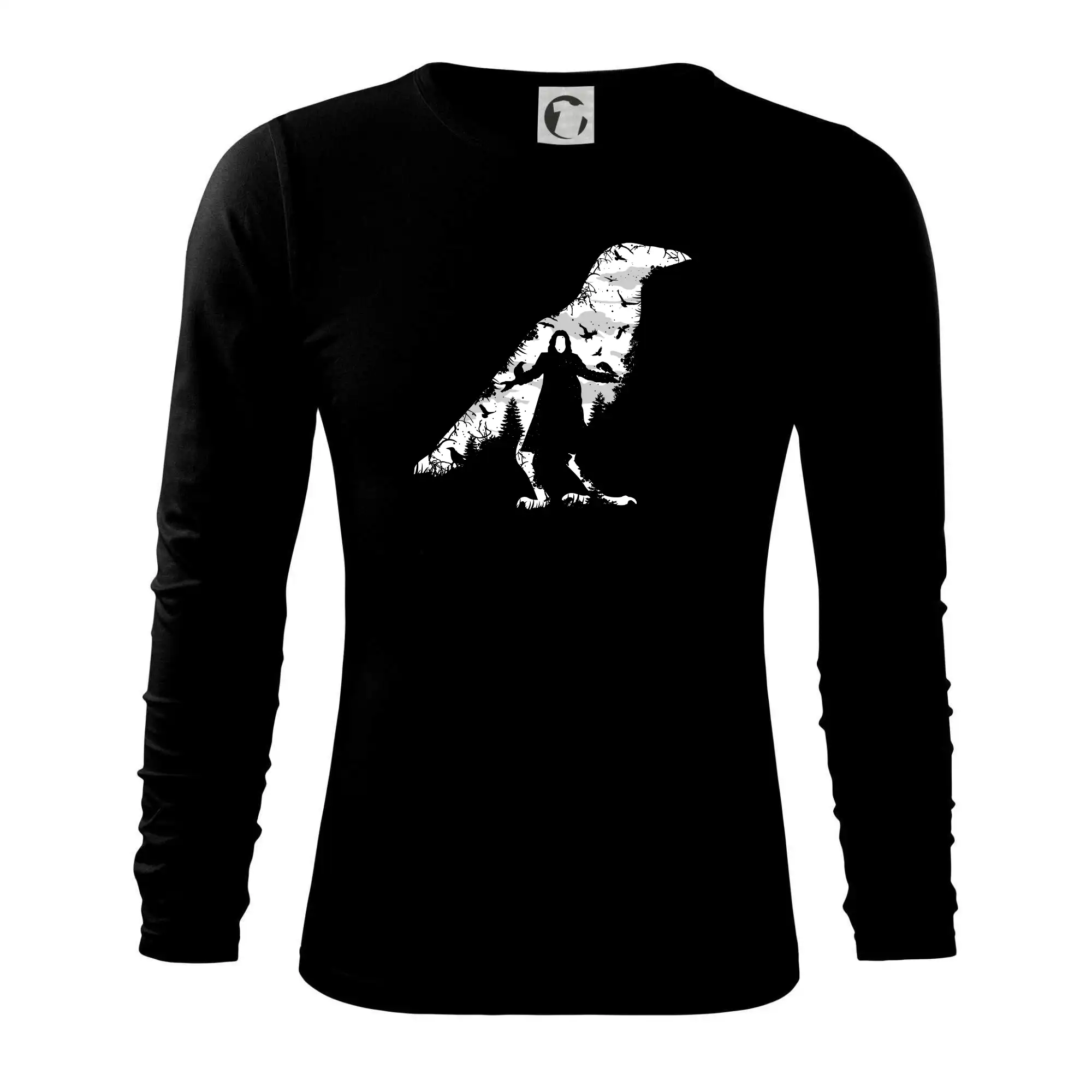 Tričká so zvieratami - The Crow nature - Tričko s dlhým rukávom FIT-T long sleeve