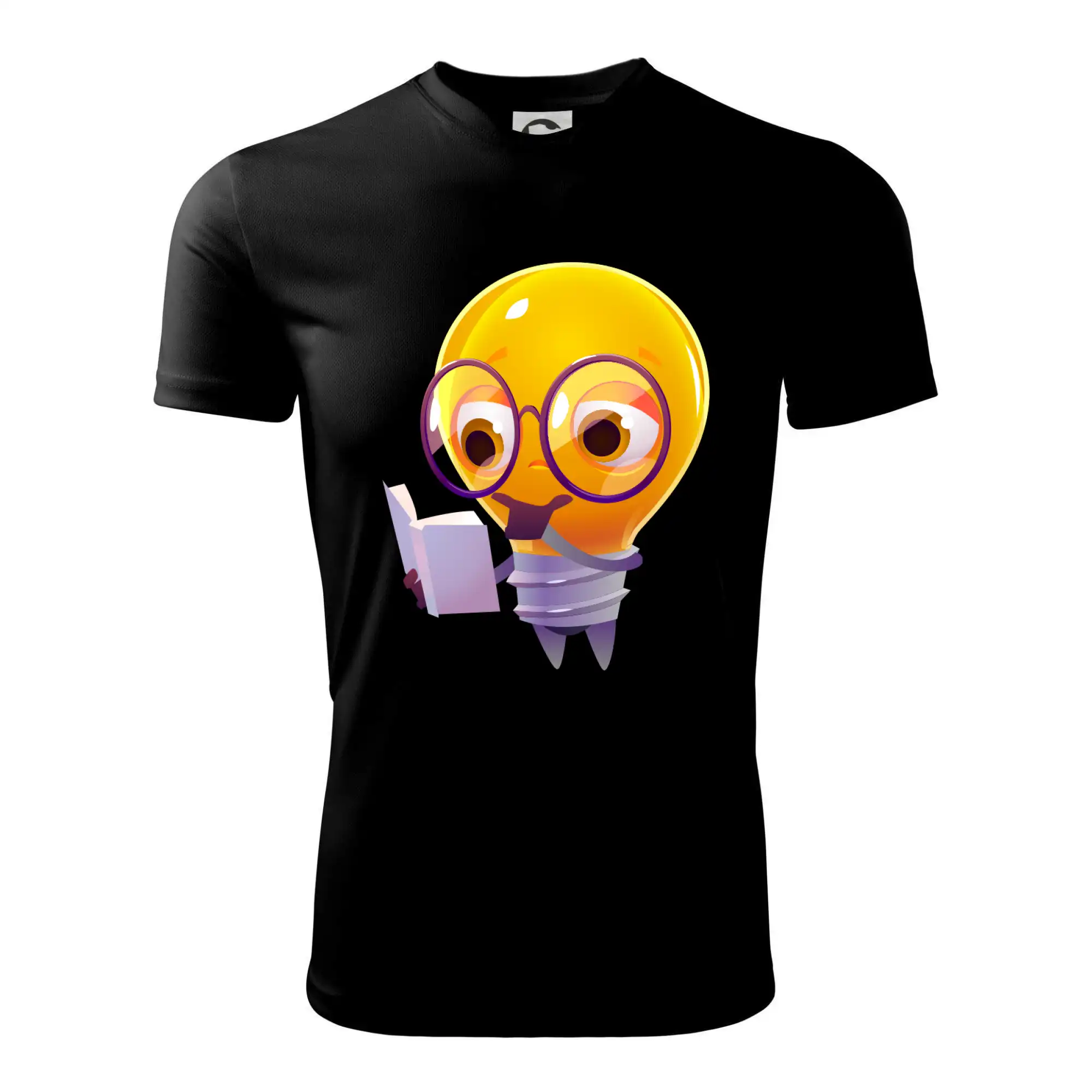 Žárovka přemýšlí nad knihou