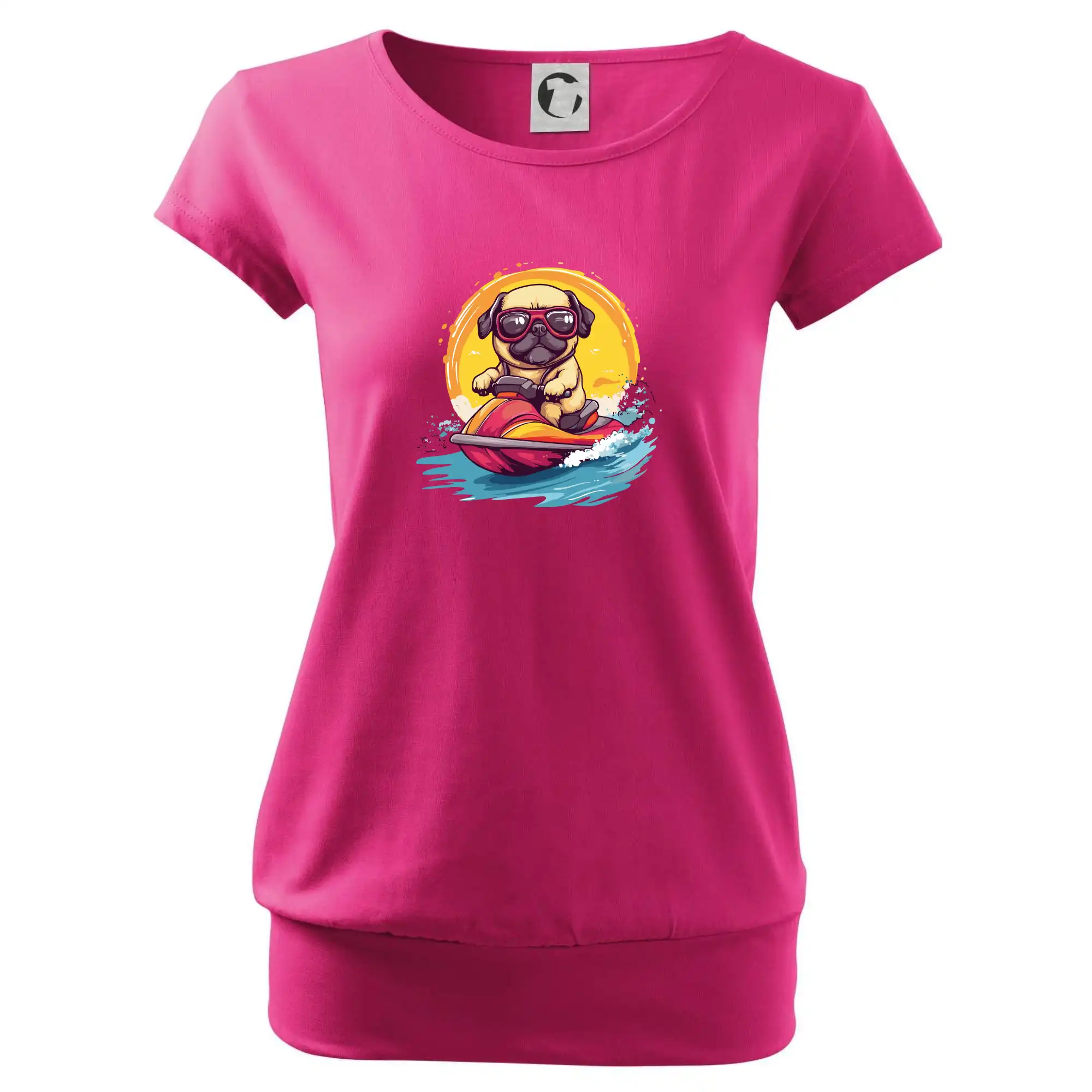 Mops na vodním skútru