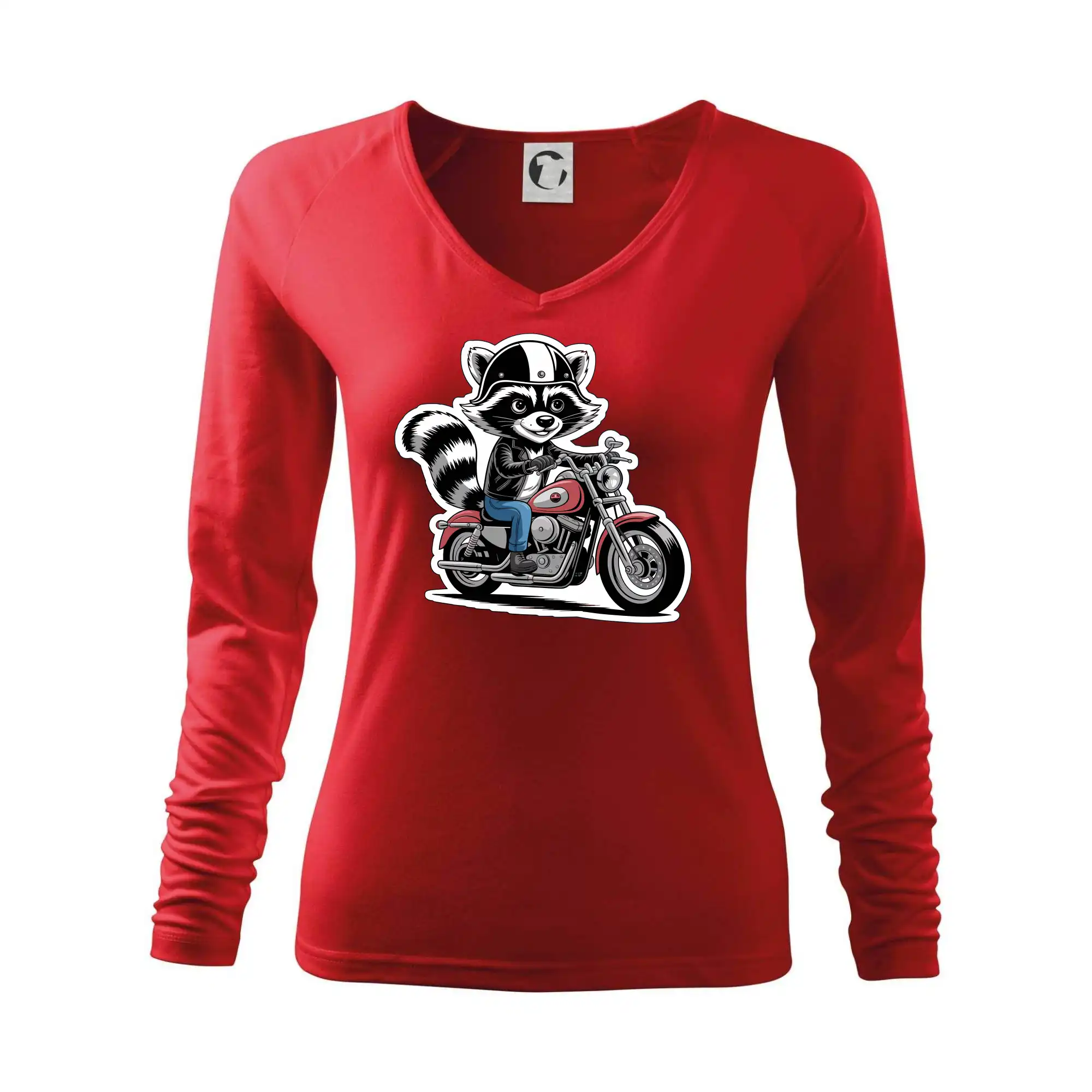 Mýval na motorce kreslený