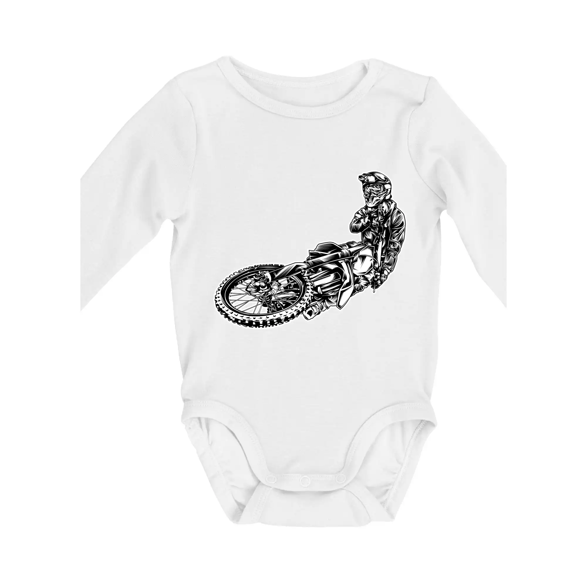 Motocross tričká - Motocross letec - Body dojčenské s dlhým rukávom