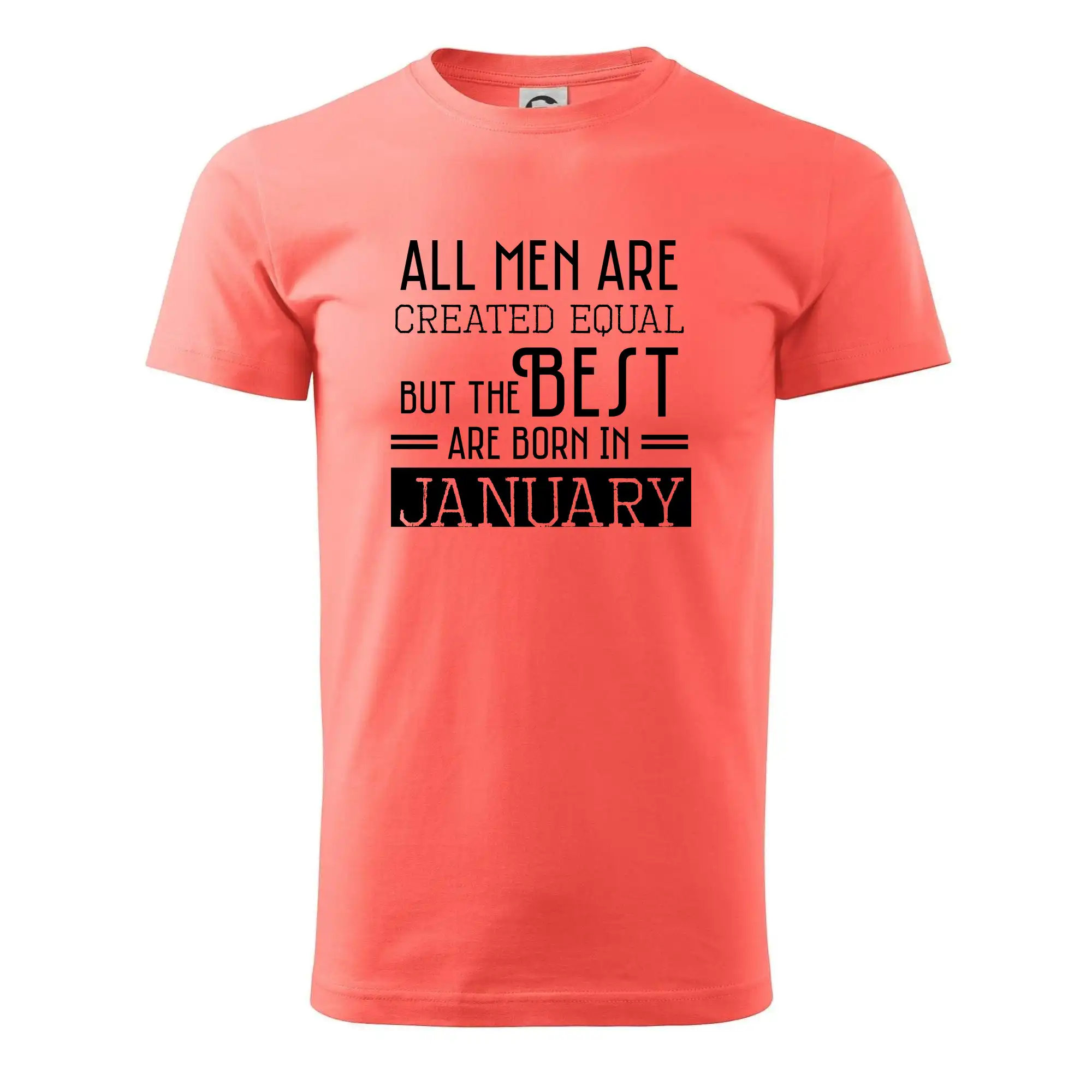 Tričká pre narodených v januári - All men are created equal january - Klasické pánske tričko vyššej gramáže