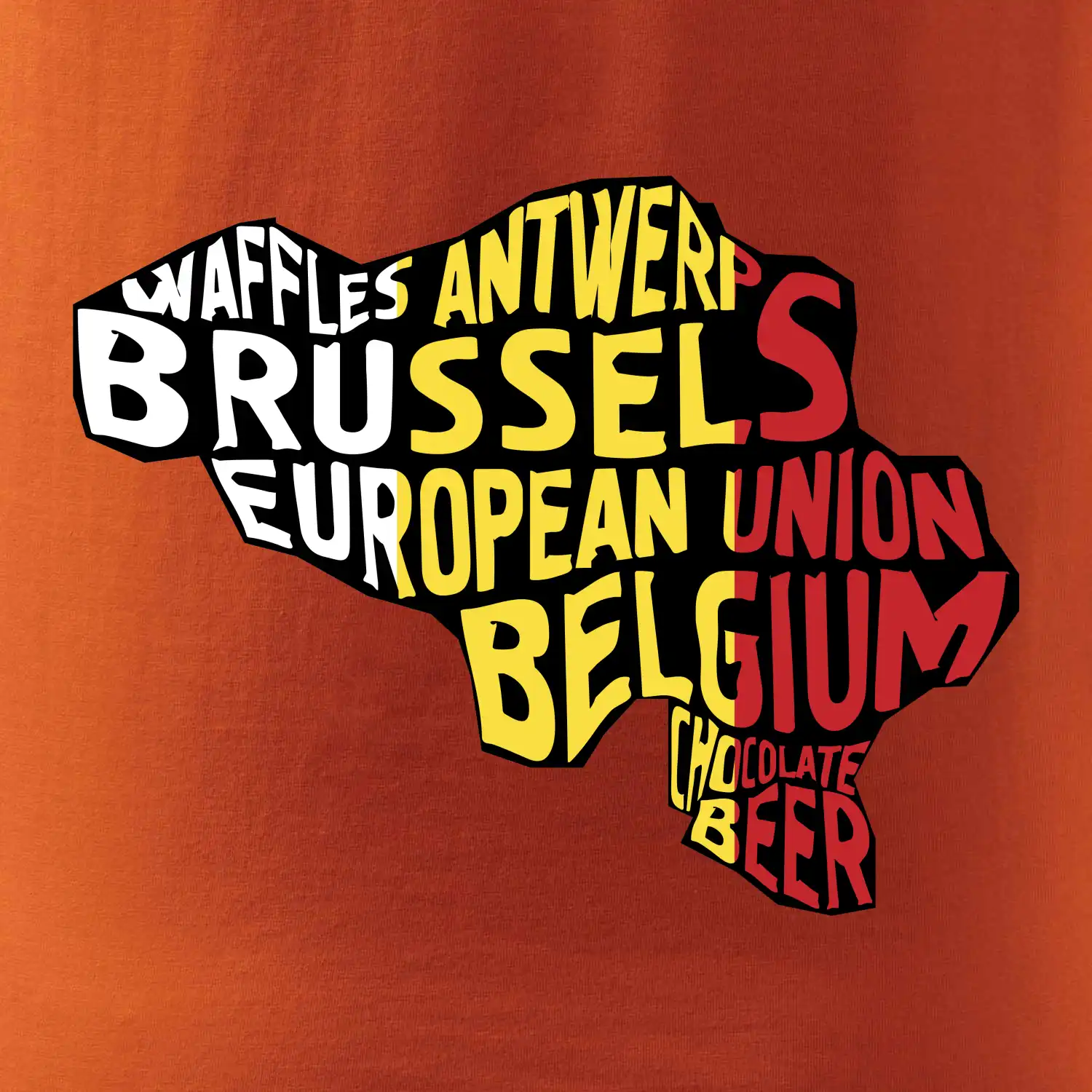 Mapy - názvy měst - Belgie