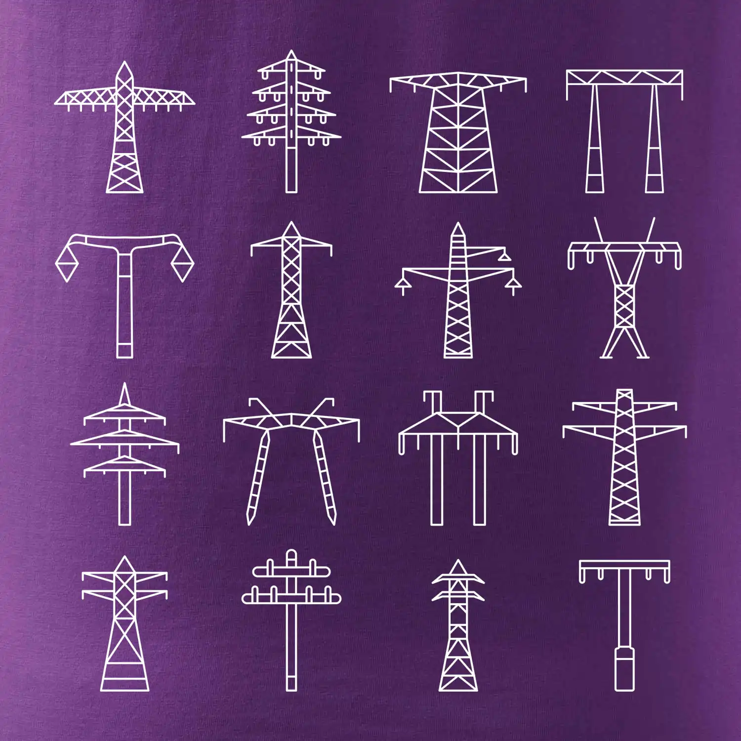 Typy stožárů vysokého napětí