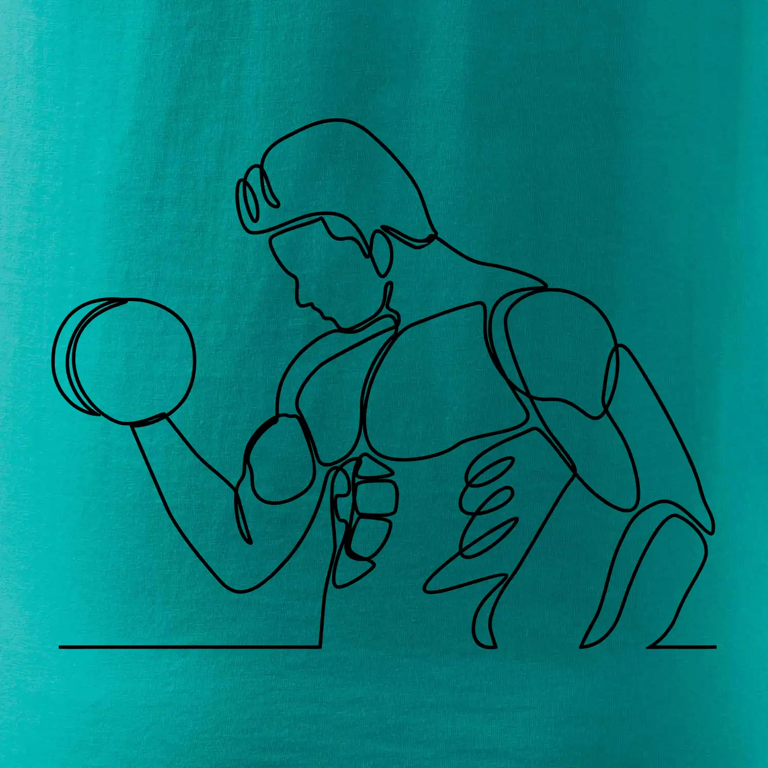 Fitness muž jedním tahem