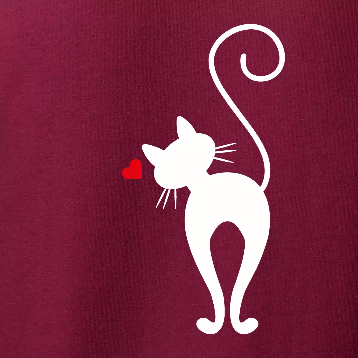 Zamilovaná kočka zezadu