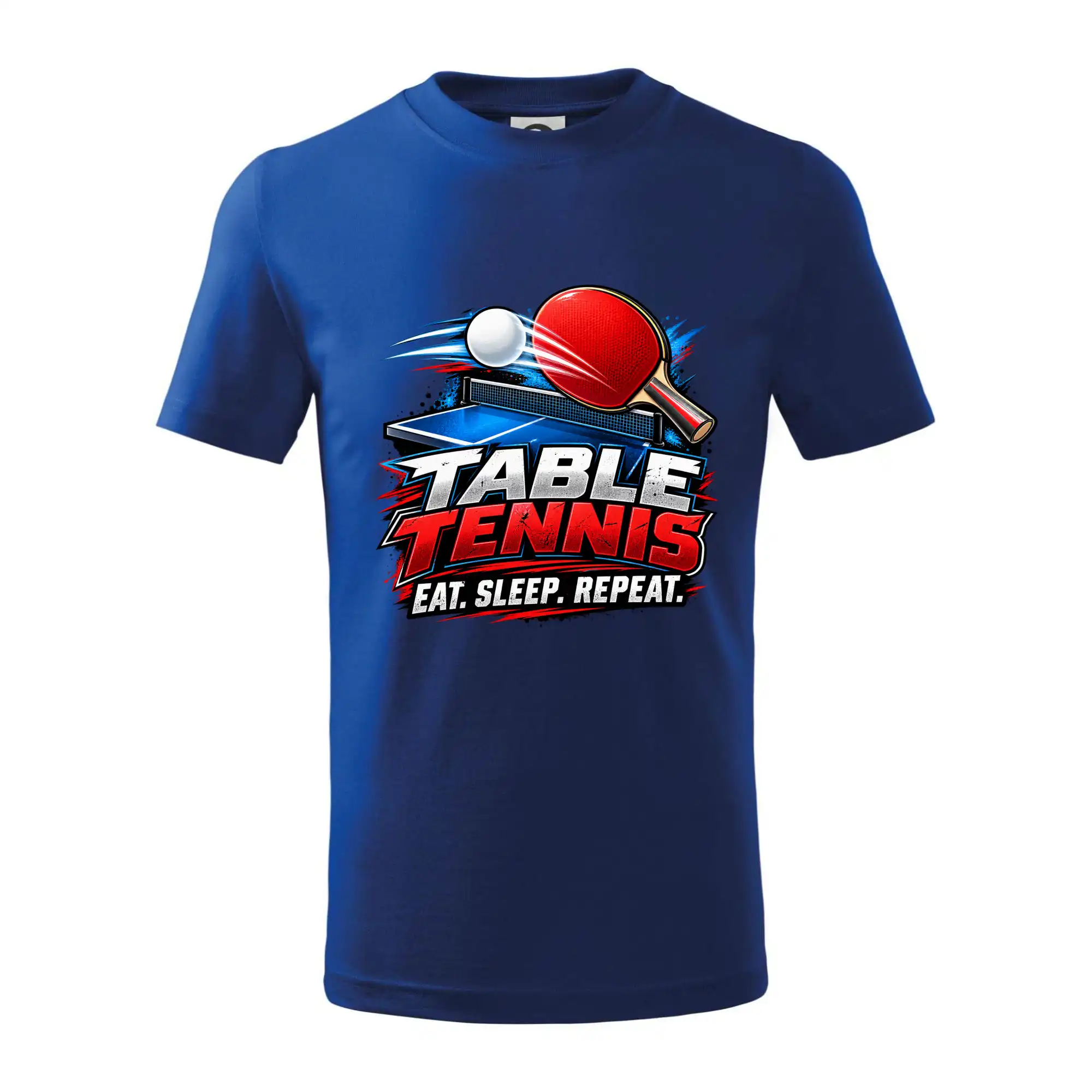Stolní tenis pálka a míček eat sleep repeat