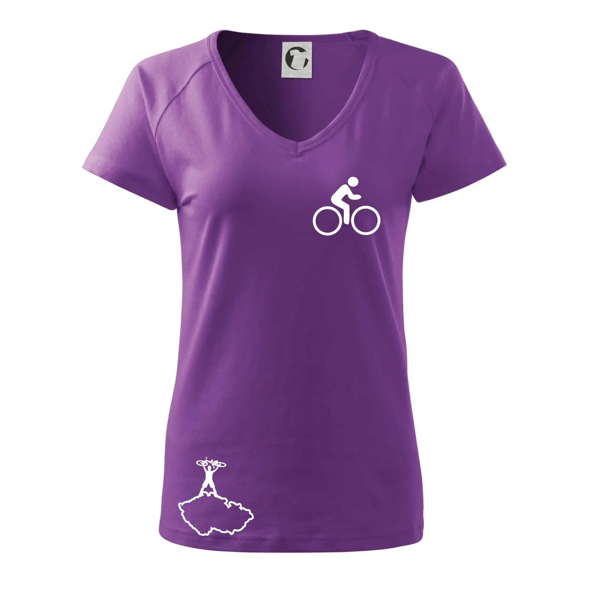 Mapa ČR + kolo na prsu