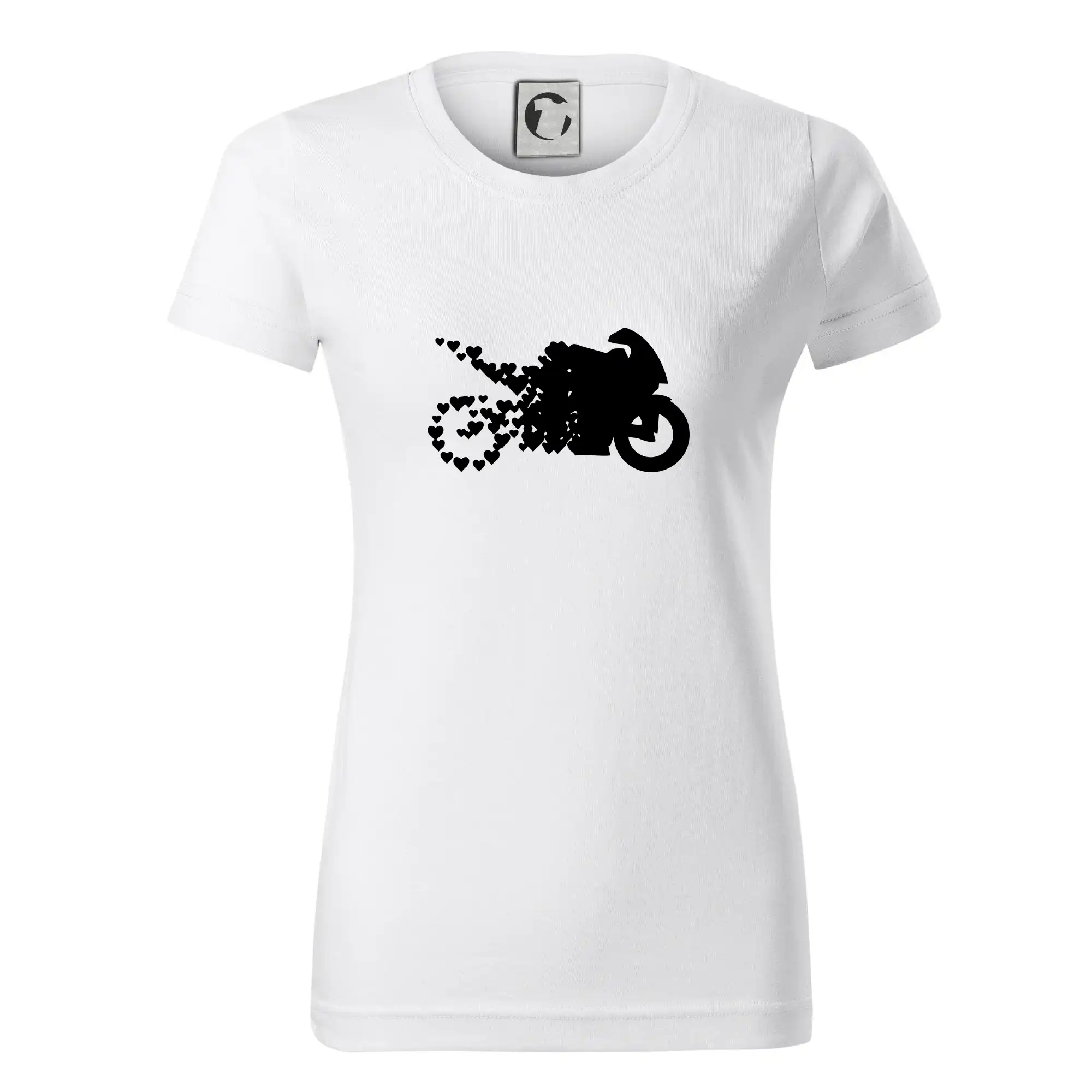 Tričká a mikiny s potlačou motoriek – pre pravých motorkárov - Moto love - Dámske tričko basic - ľahko voľnejšie a dlhšie