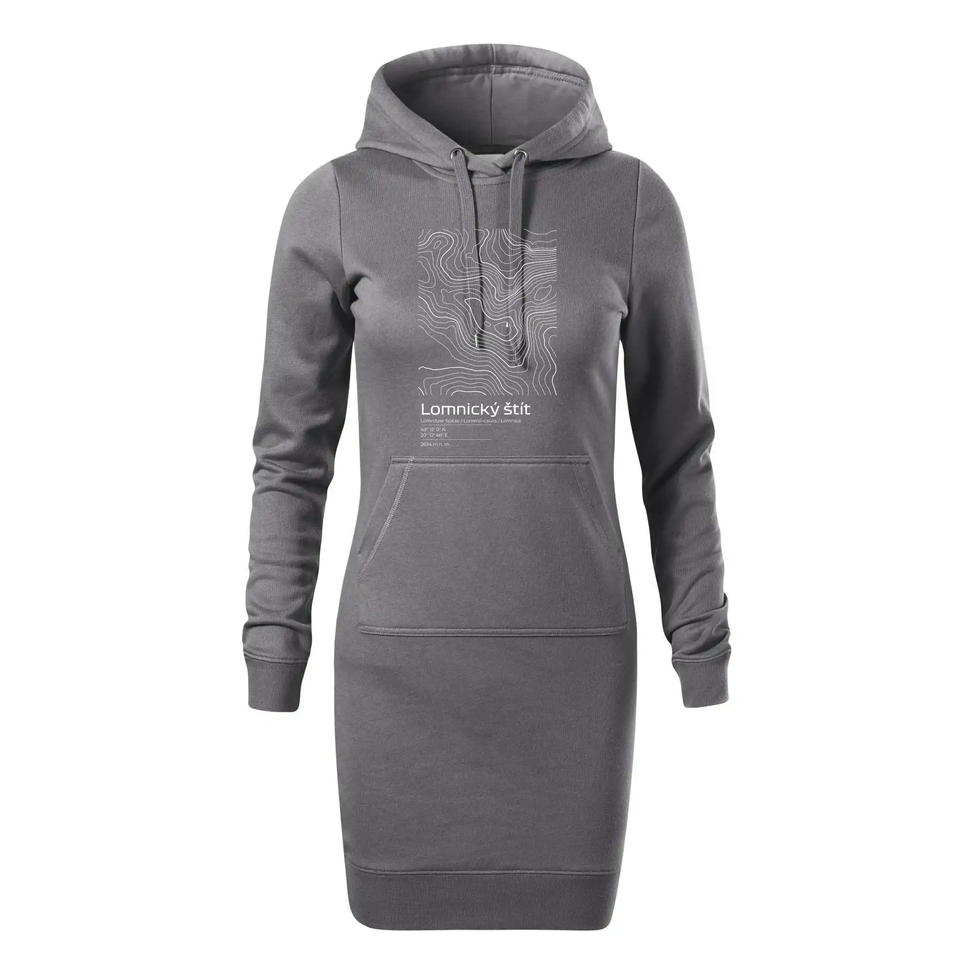 Lomnický štít - vrstevnice v obdélníku