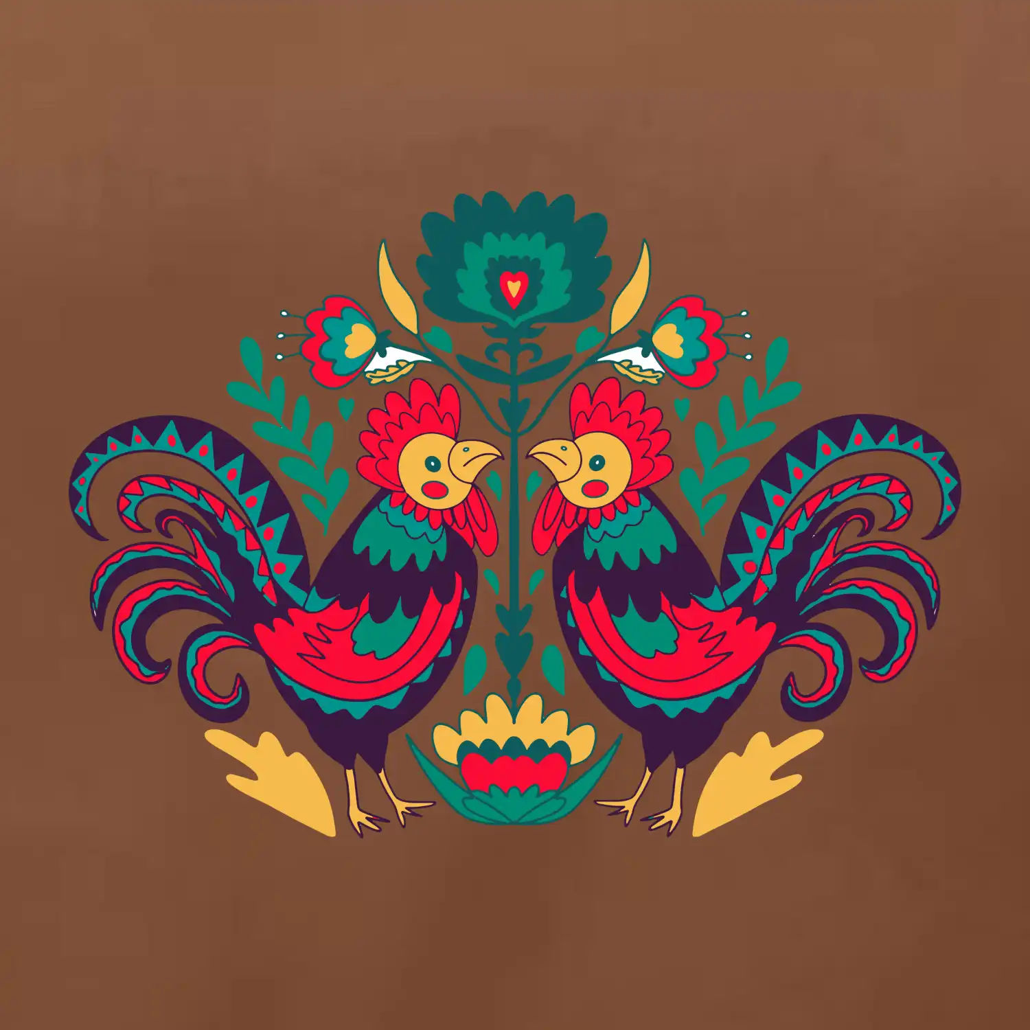 Folklor - Slepice barevné